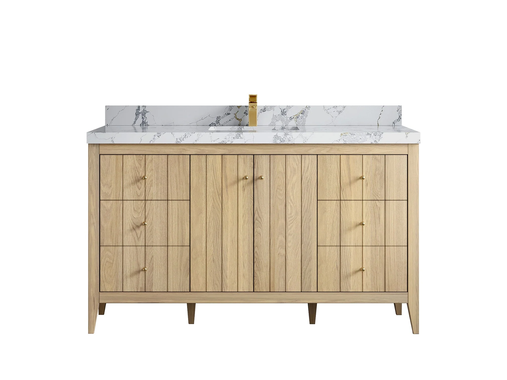 Atlanta White Oak 60 in. W x 22 in. D Single Sink Bathroom Vanity - Image 21