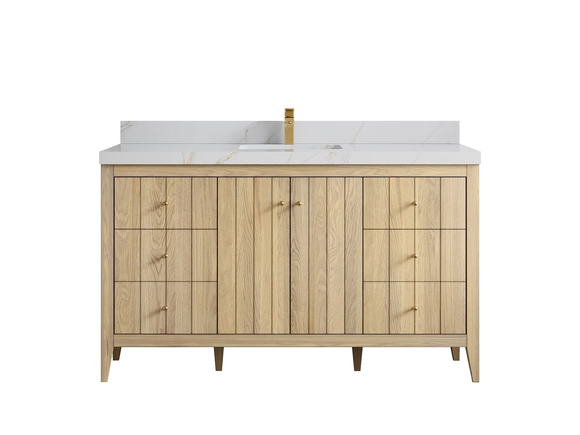 Atlanta White Oak 60 in. W x 22 in. D Single Sink Bathroom Vanity - Image 23
