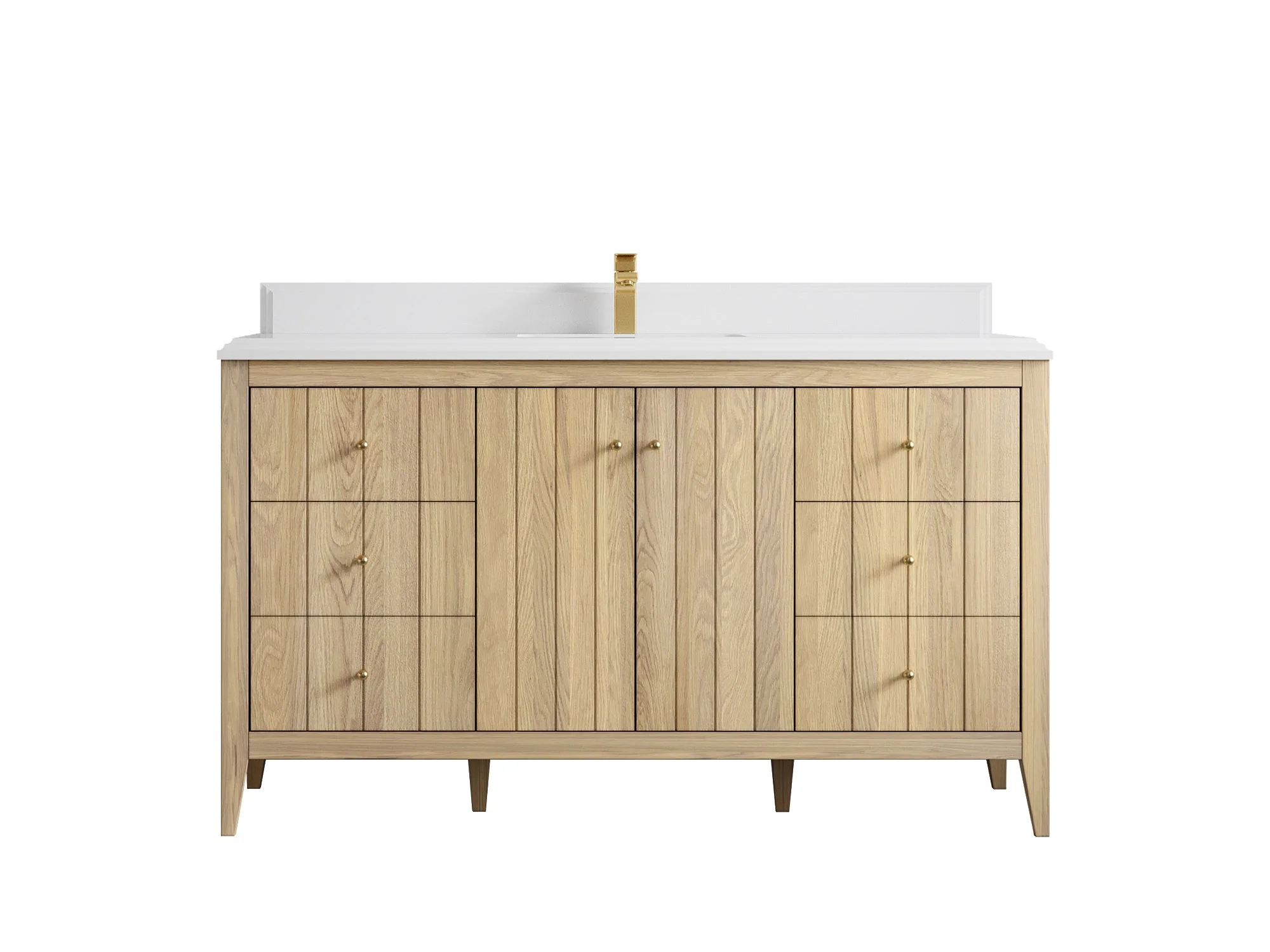Atlanta White Oak 60 in. W x 22 in. D Single Sink Bathroom Vanity - Image 29