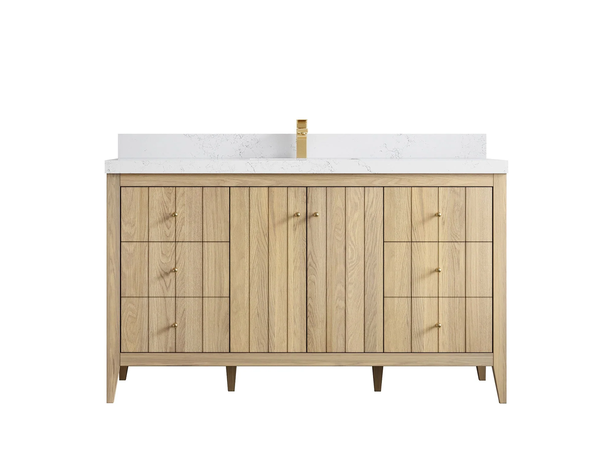 Atlanta White Oak 60 in. W x 22 in. D Single Sink Bathroom Vanity - Image 31