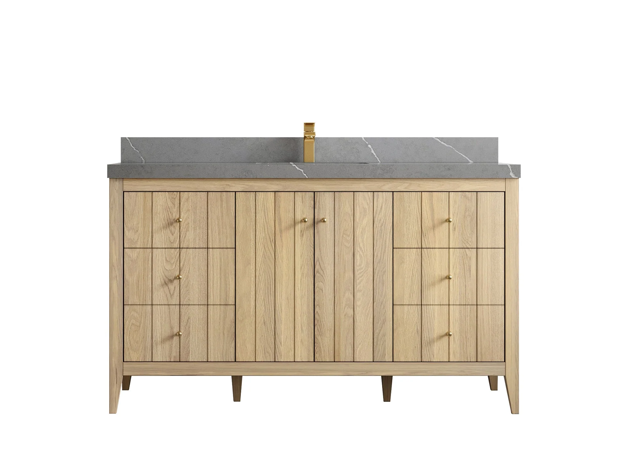 Atlanta White Oak 60 in. W x 22 in. D Single Sink Bathroom Vanity - Image 35