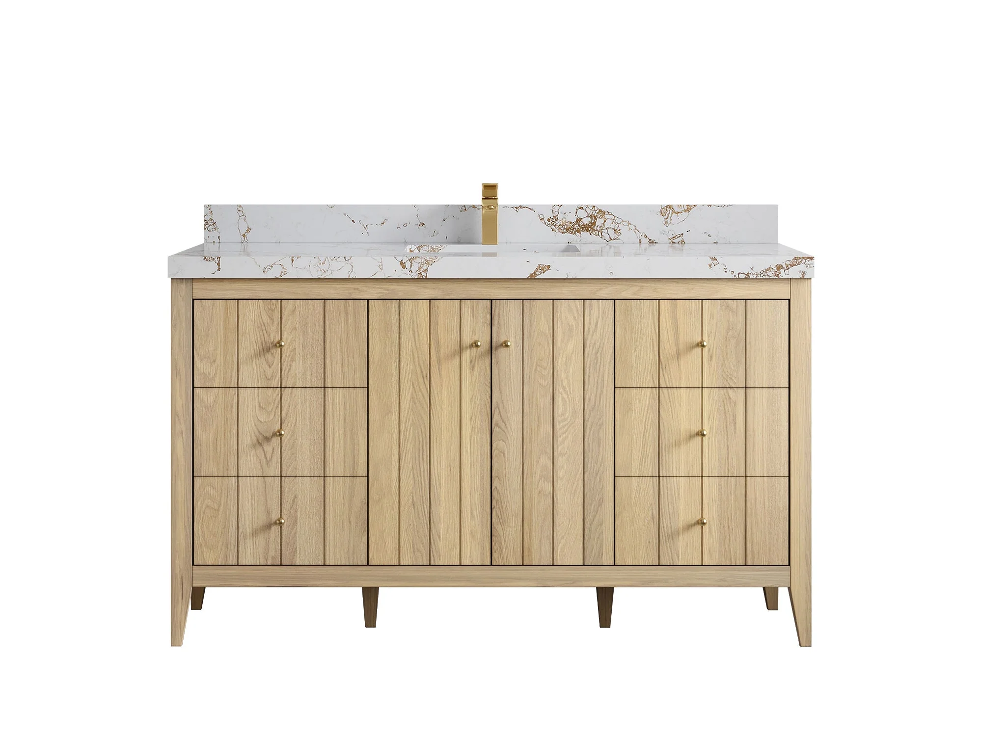 Atlanta White Oak 60 in. W x 22 in. D Single Sink Bathroom Vanity - Image 39