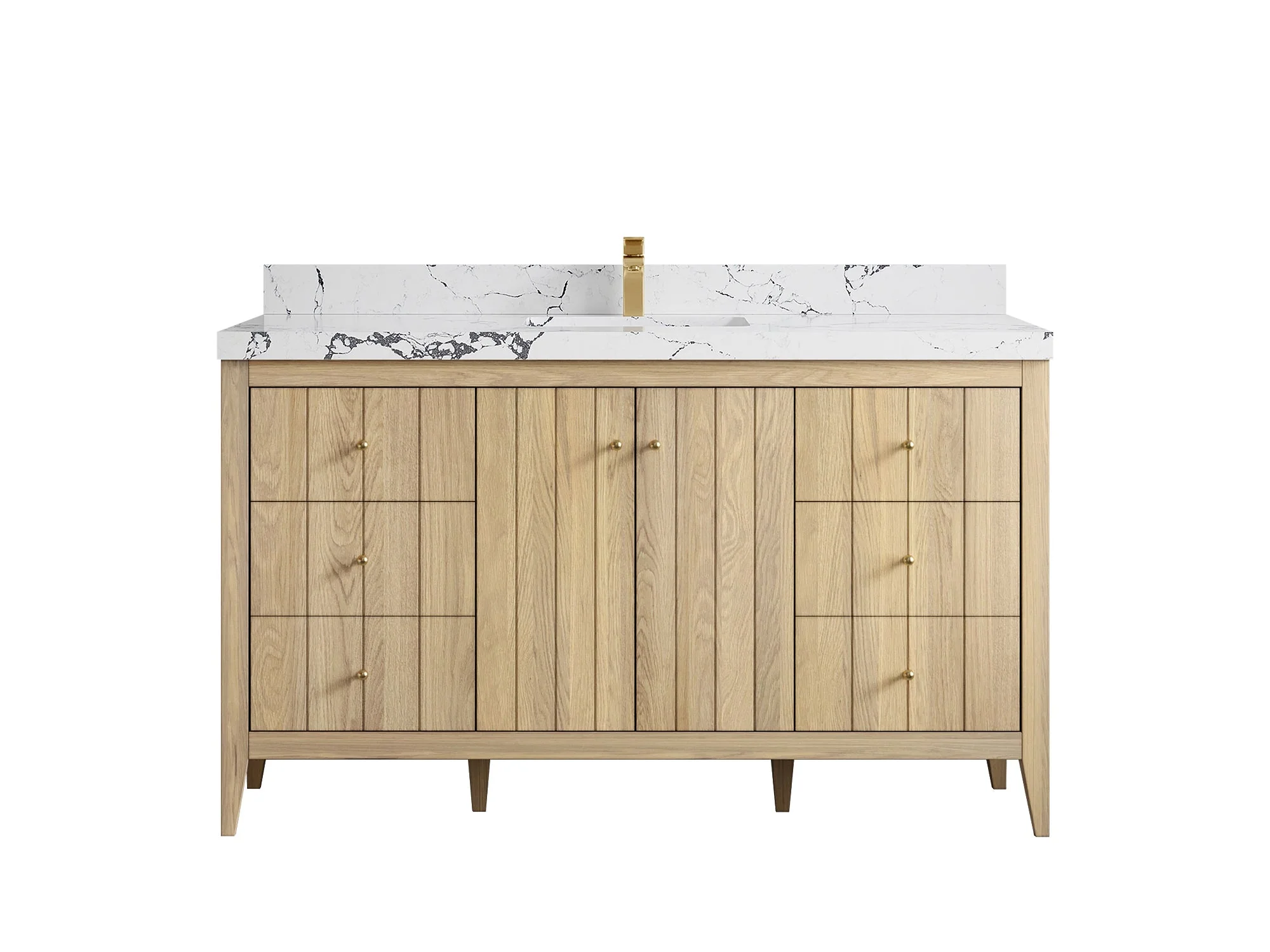 Atlanta White Oak 60 in. W x 22 in. D Single Sink Bathroom Vanity - Image 41