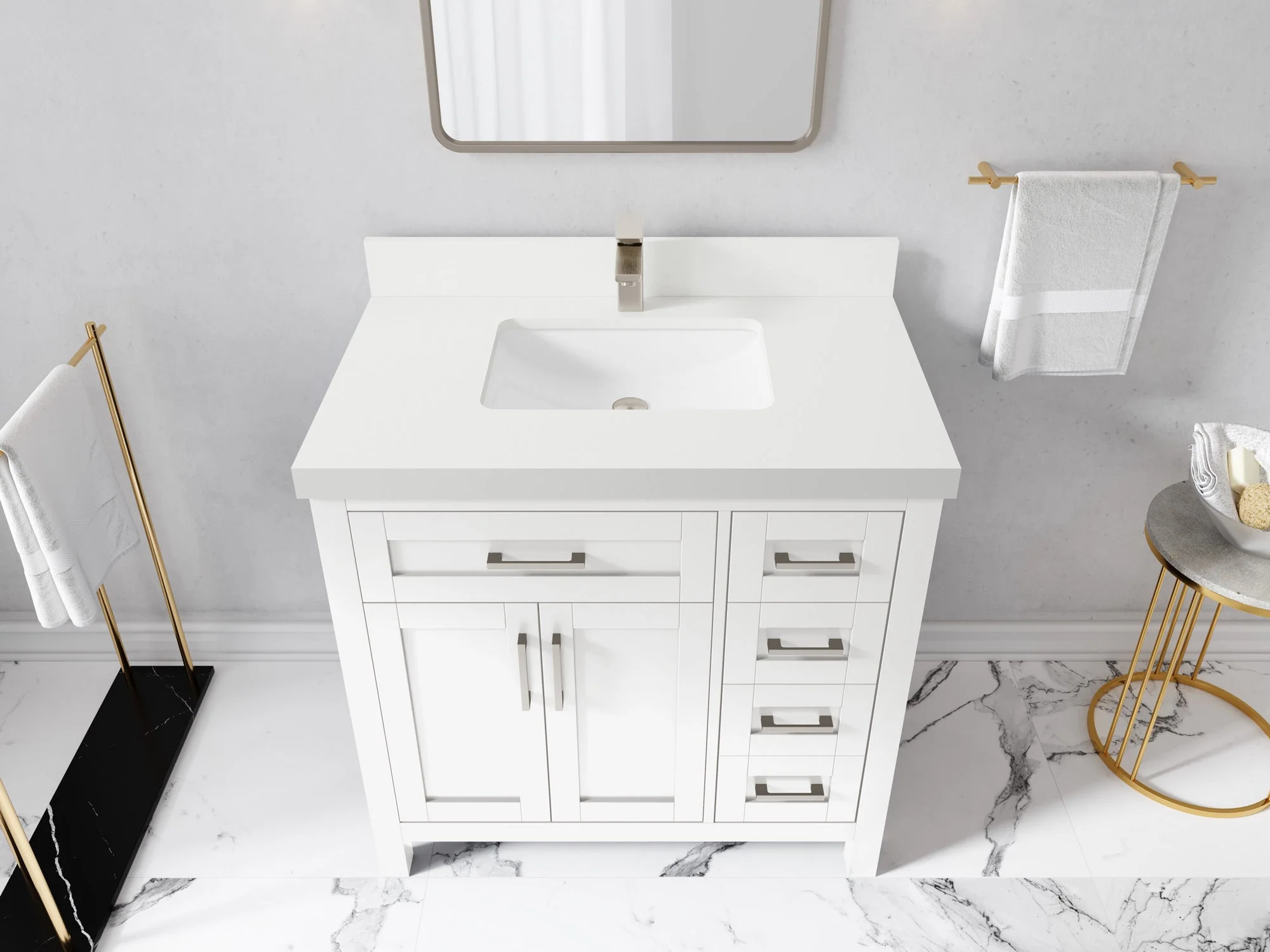Cambridge 36 in. W x 22 in. D Left Offset Sink Bathroom Vanity - Image 15