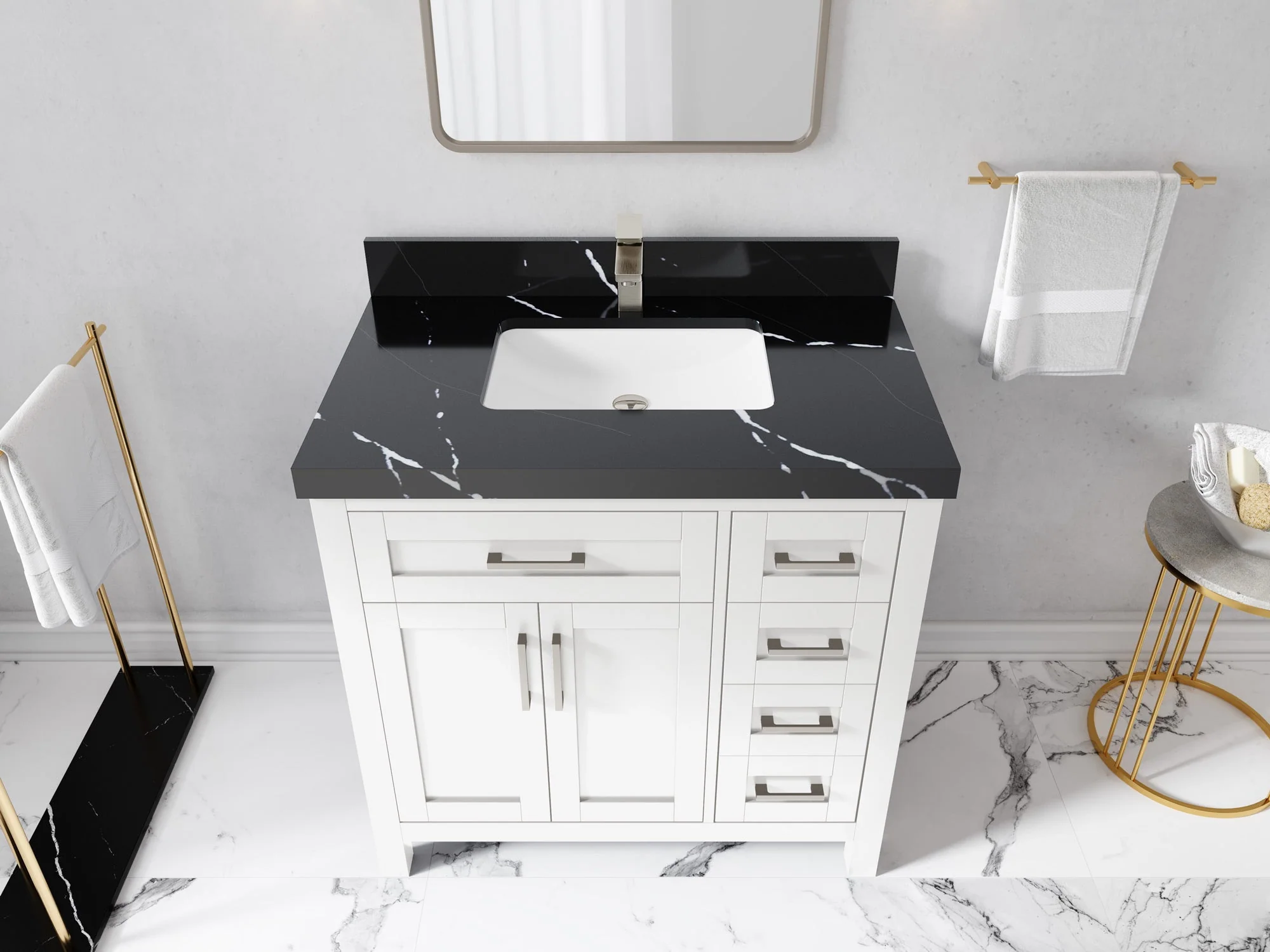 Cambridge 36 in. W x 22 in. D Left Offset Sink Bathroom Vanity - Image 17