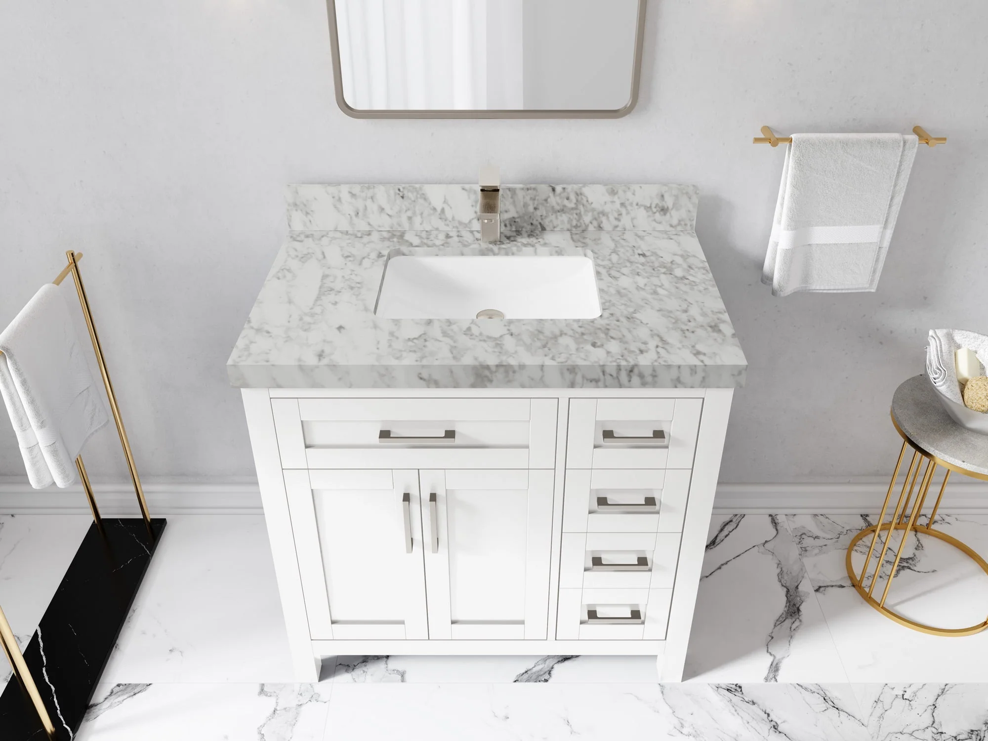 Cambridge 36 in. W x 22 in. D Left Offset Sink Bathroom Vanity - Image 29