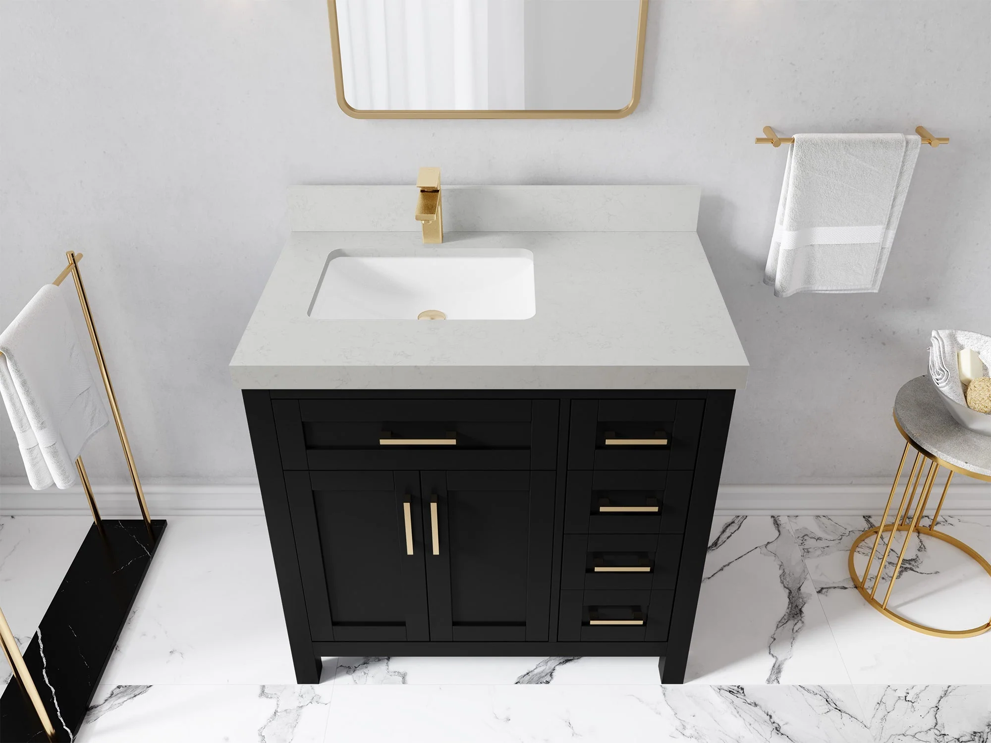 Cambridge 36 in. W x 22 in. D Left Offset Sink Bathroom Vanity - Image 27