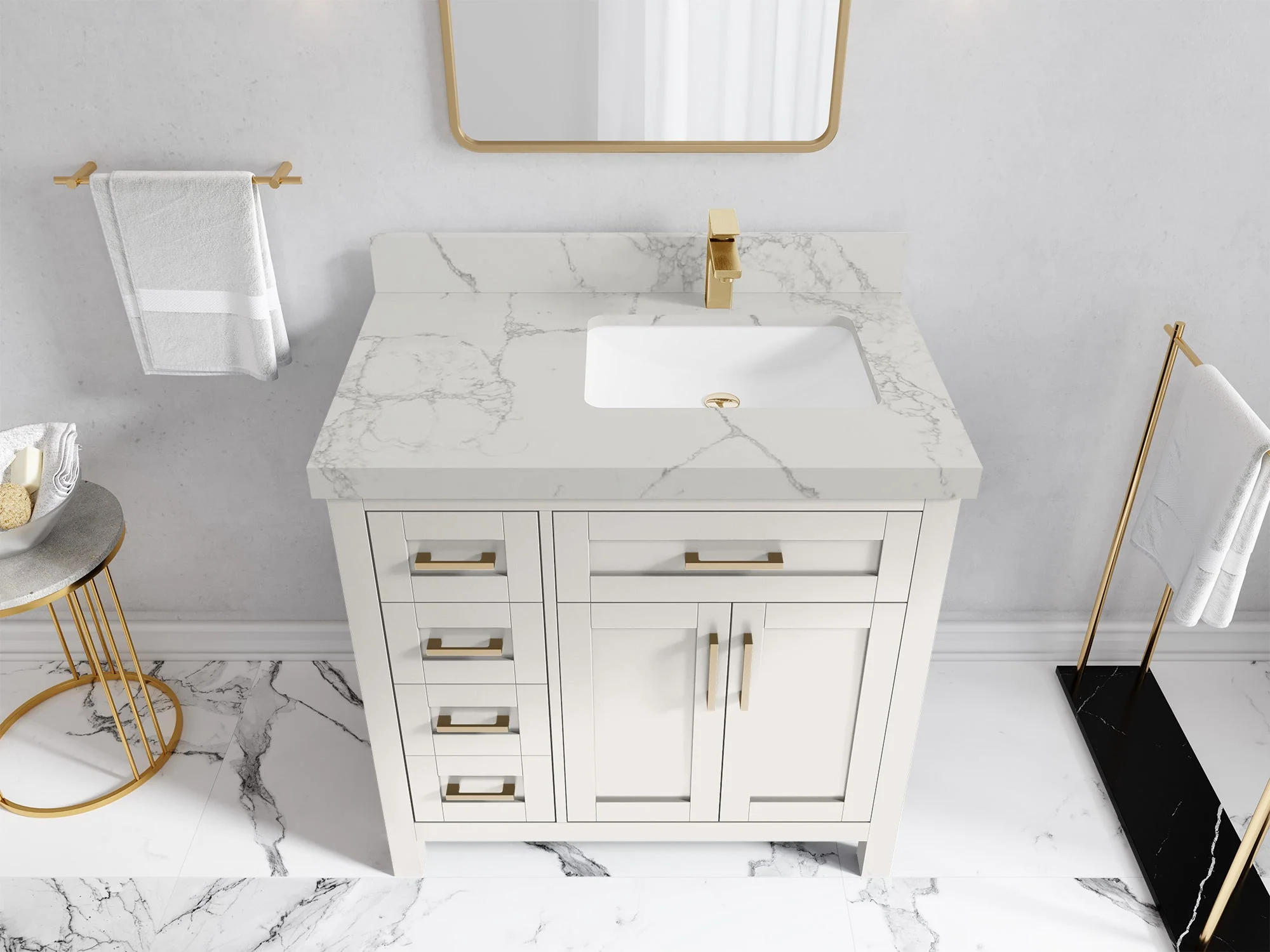 Cambridge 36 in. W x 22 in. D Right Offset Sink Bathroom Vanity - Image 12
