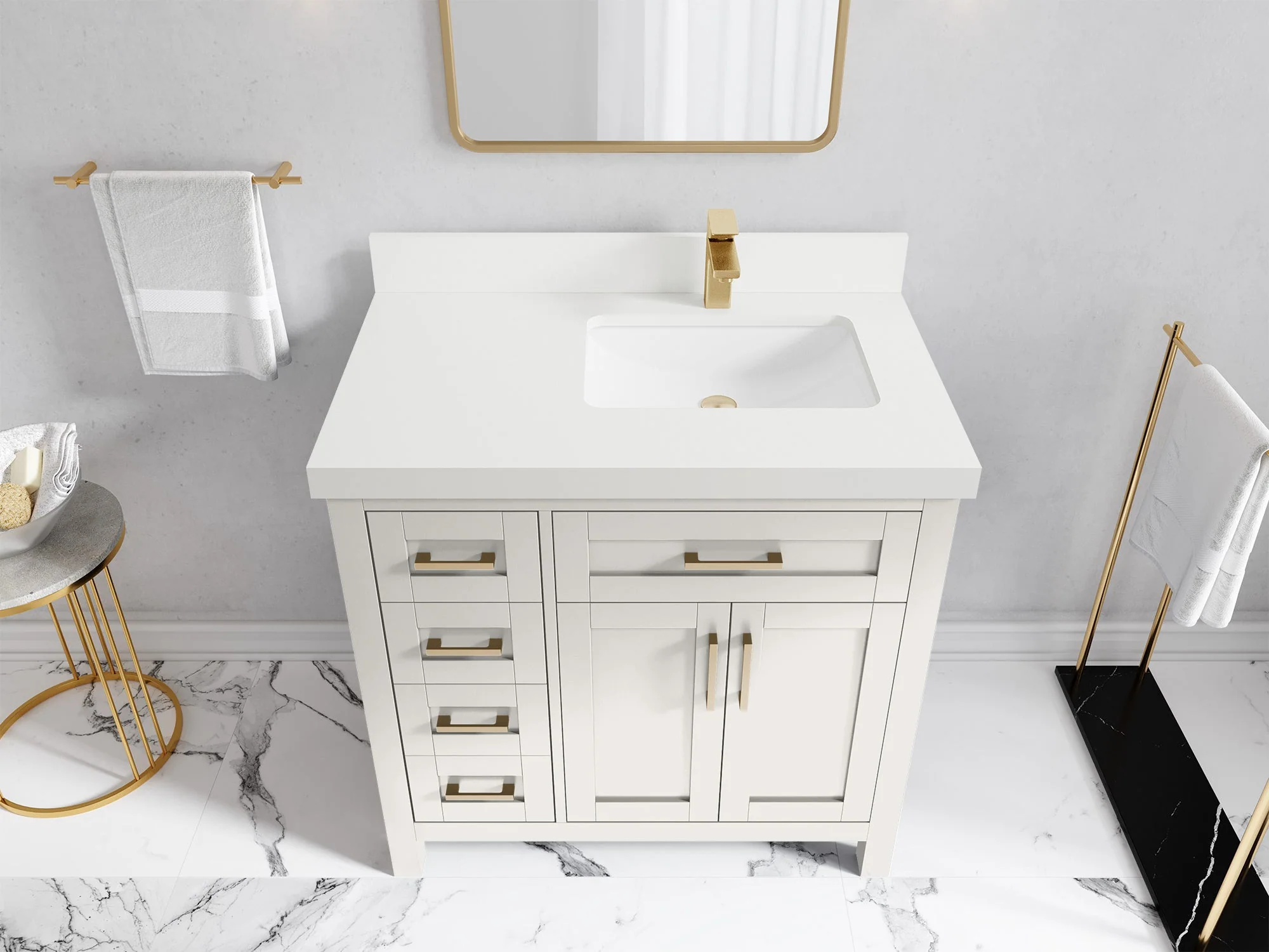 Cambridge 36 in. W x 22 in. D Right Offset Sink Bathroom Vanity - Image 14