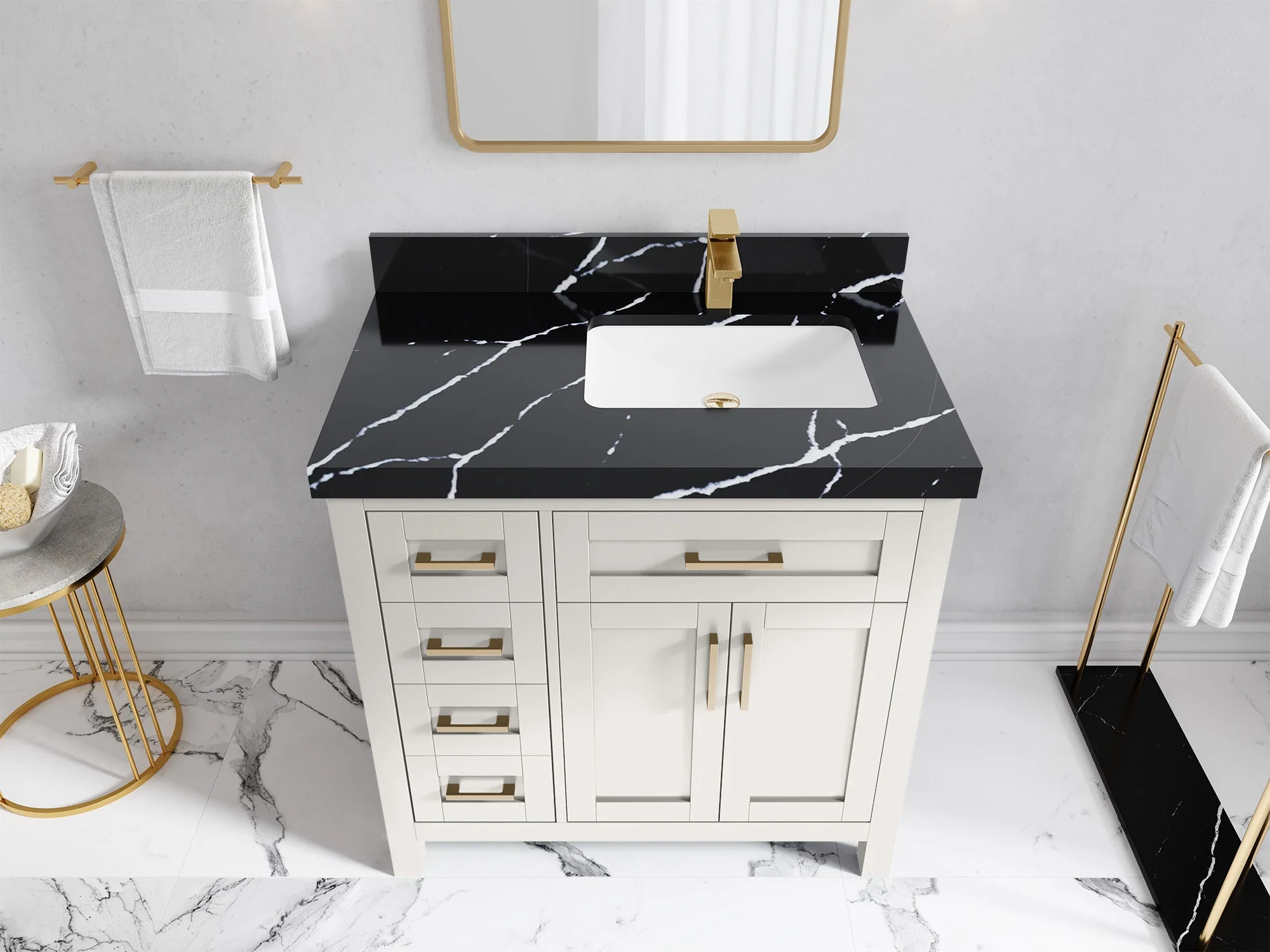 Cambridge 36 in. W x 22 in. D Right Offset Sink Bathroom Vanity - Image 16