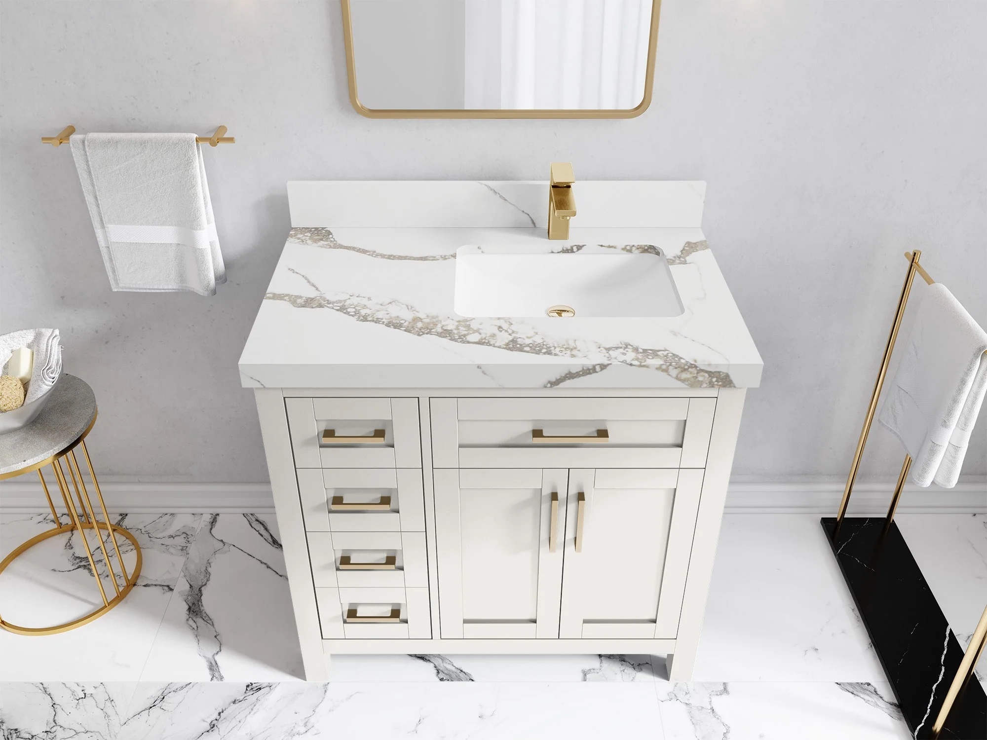 Cambridge 36 in. W x 22 in. D Right Offset Sink Bathroom Vanity - Image 18