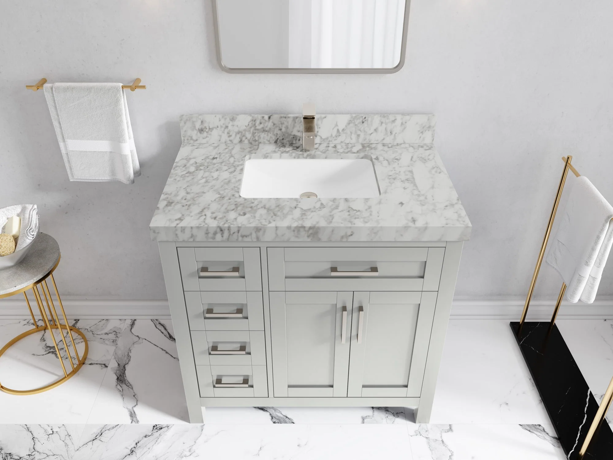 Cambridge 36 in. W x 22 in. D Right Offset Sink Bathroom Vanity - Image 20