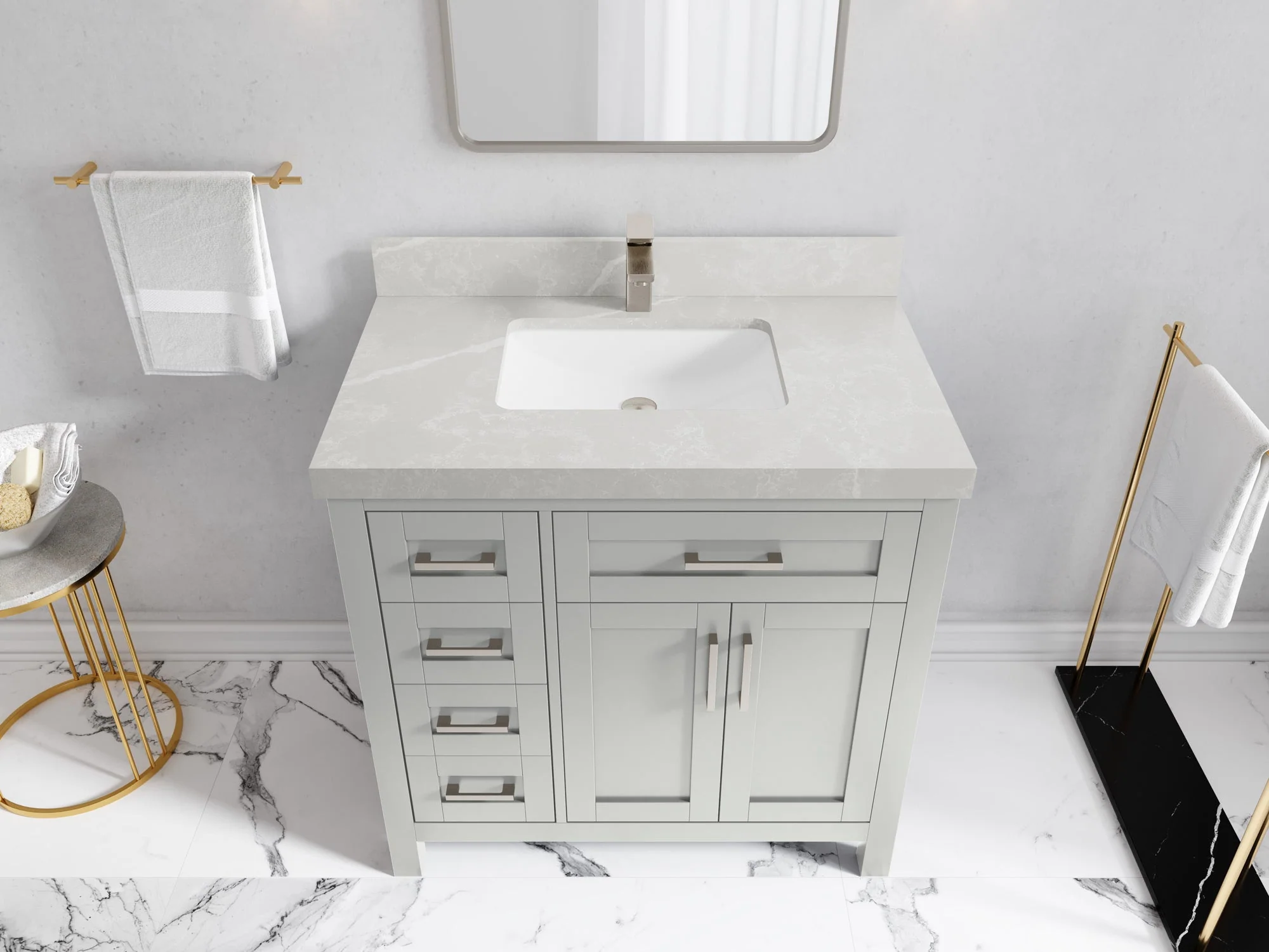Cambridge 36 in. W x 22 in. D Right Offset Sink Bathroom Vanity - Image 32