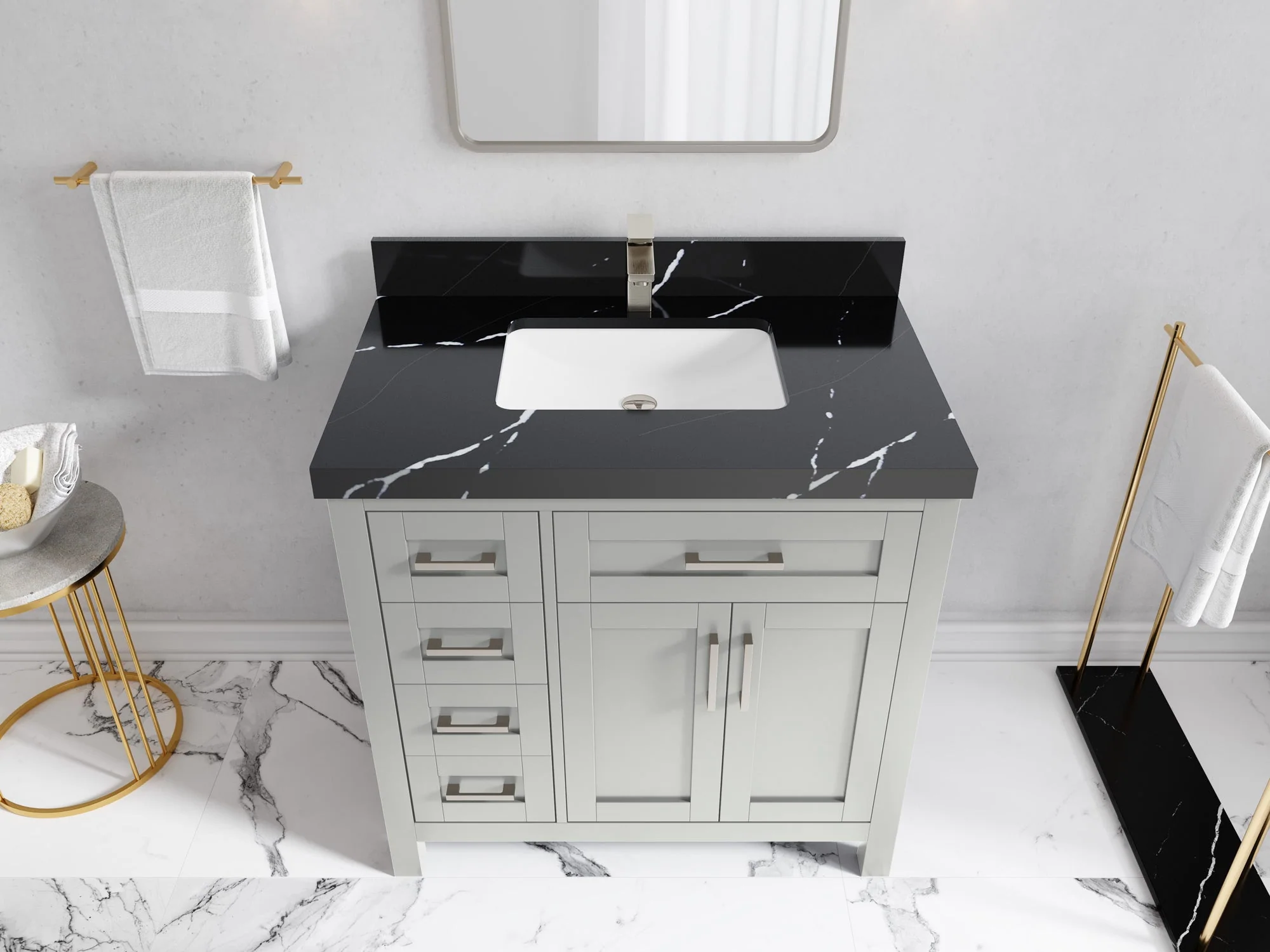 Cambridge 36 in. W x 22 in. D Right Offset Sink Bathroom Vanity - Image 46