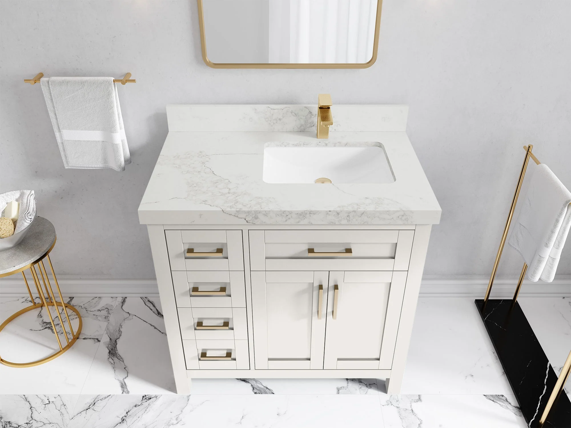 Cambridge 36 in. W x 22 in. D Right Offset Sink Bathroom Vanity - Image 22