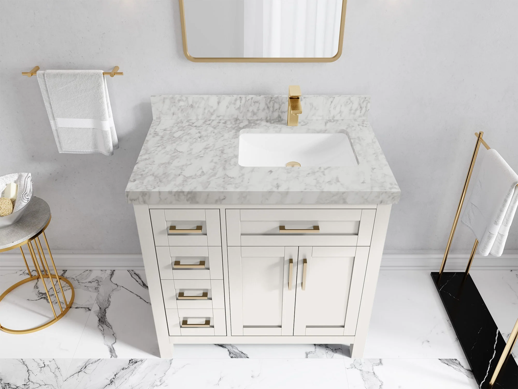 Cambridge 36 in. W x 22 in. D Right Offset Sink Bathroom Vanity - Image 28