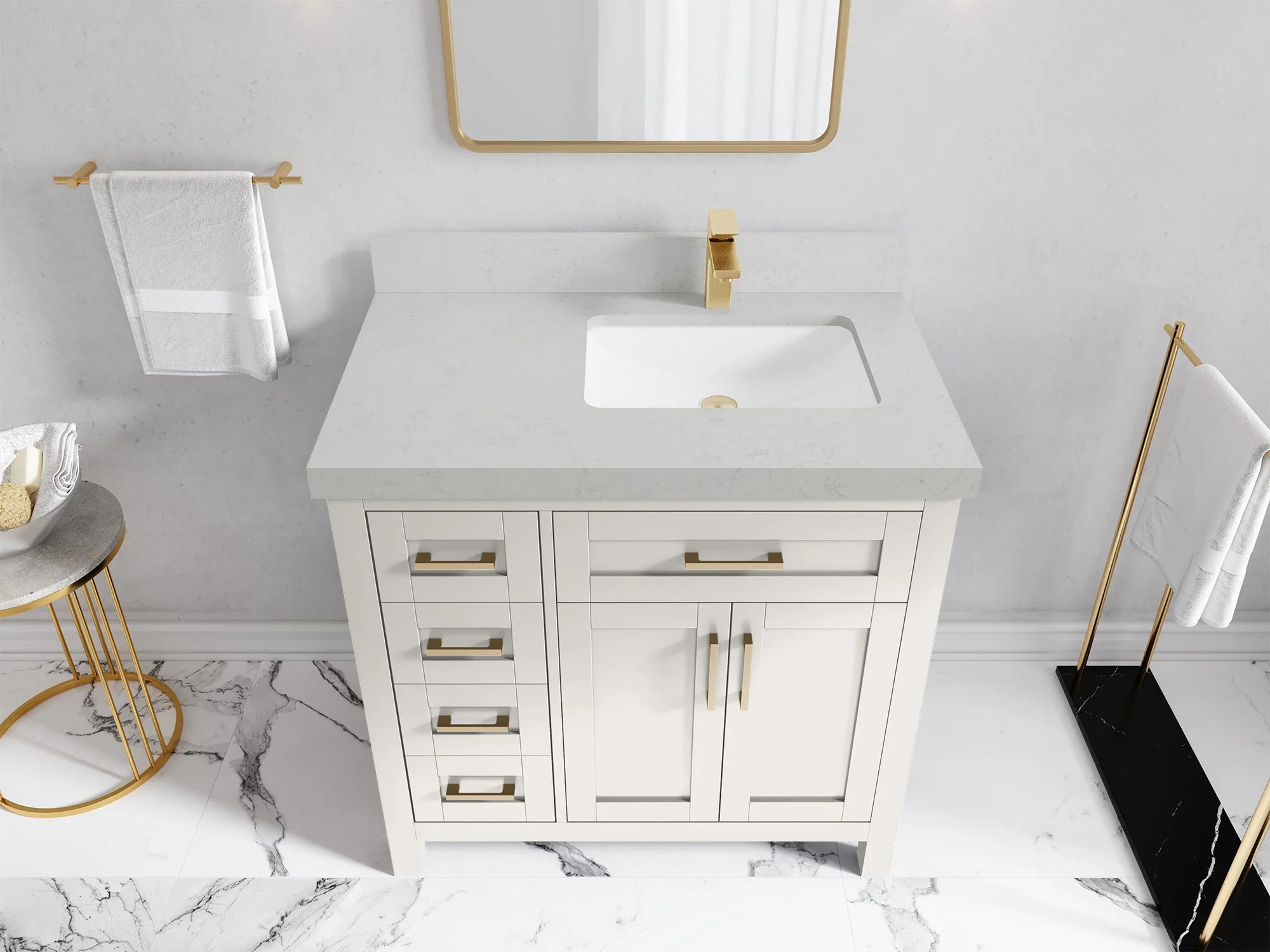 Cambridge 36 in. W x 22 in. D Right Offset Sink Bathroom Vanity - Image 30