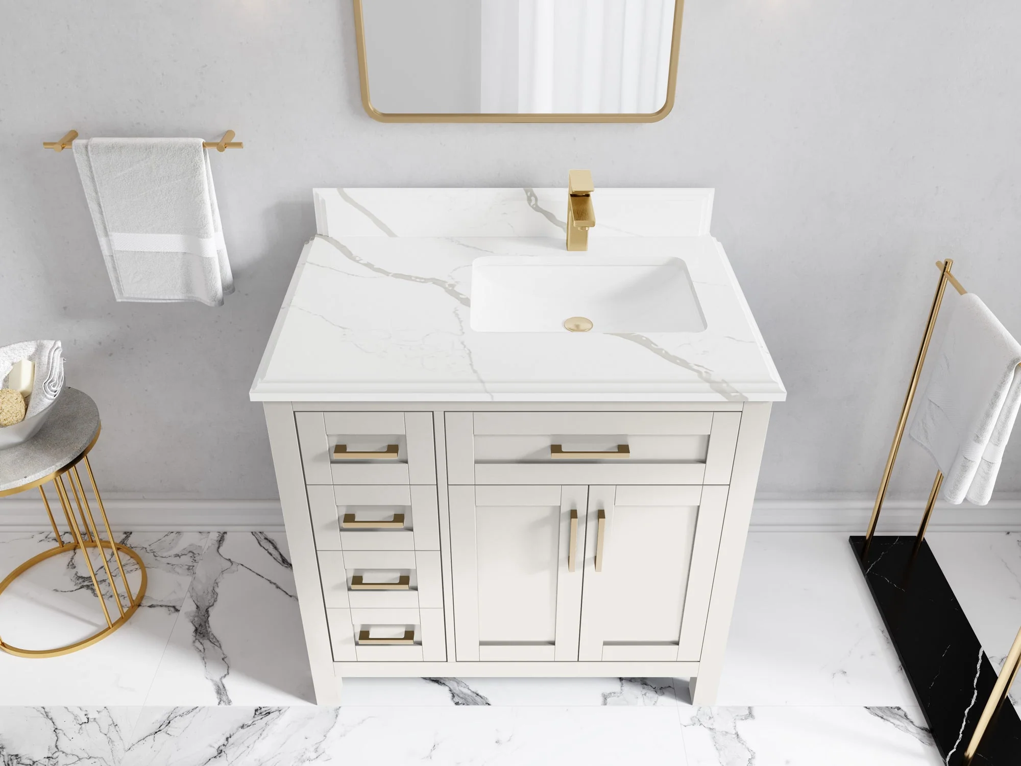 Cambridge 36 in. W x 22 in. D Right Offset Sink Bathroom Vanity - Image 32