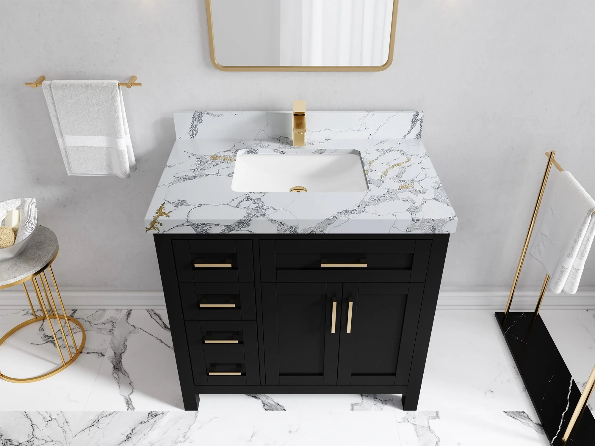Cambridge 36 in. W x 22 in. D Single Center Sink Bathroom vanity - Image 25