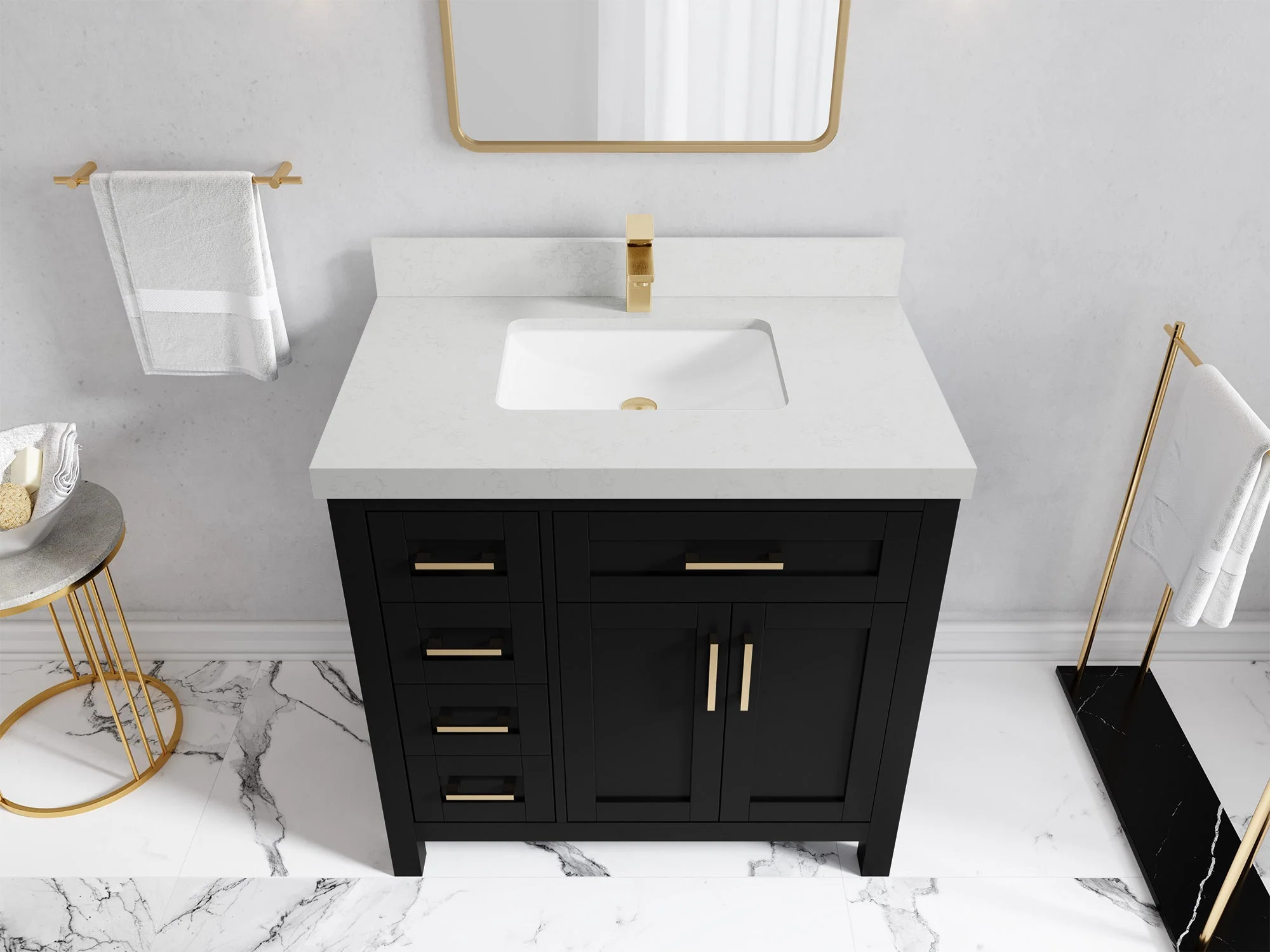 Cambridge 36 in. W x 22 in. D Single Center Sink Bathroom vanity - Image 31