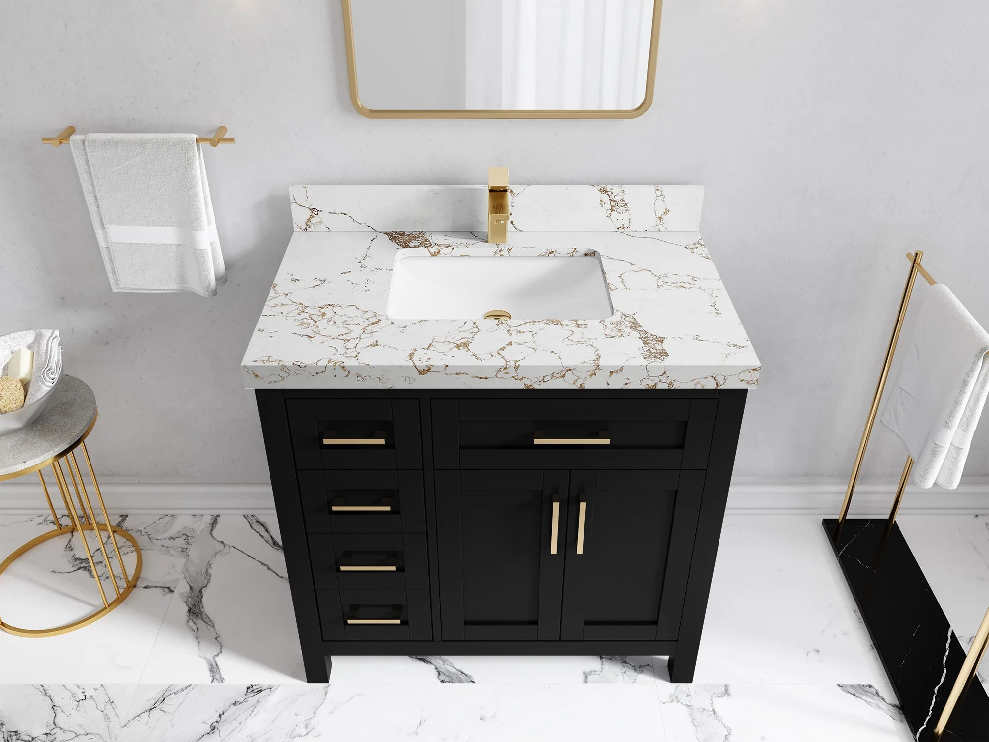 Cambridge 36 in. W x 22 in. D Single Center Sink Bathroom vanity - Image 47
