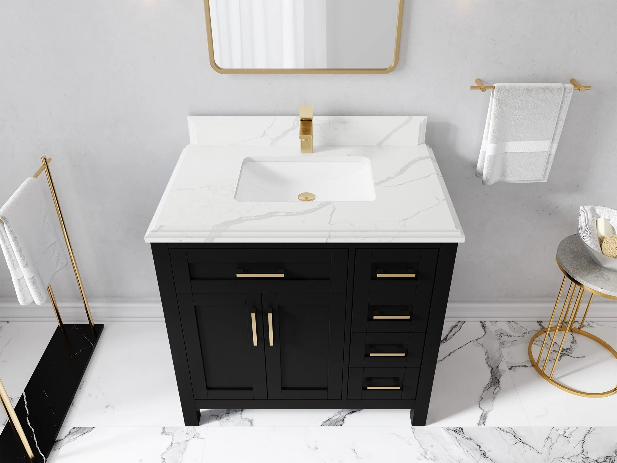 Cambridge 36 in. W x 22 in. D Single Center Sink Bathroom Vanity - Image 33
