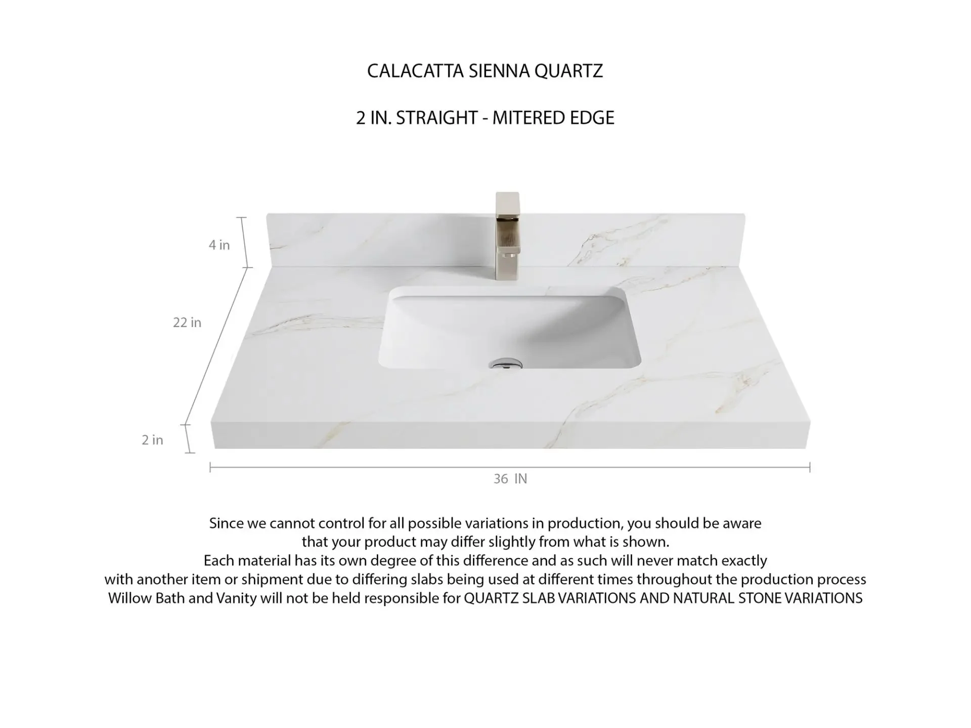 Cambridge 36 in. W x 22 in. D Single Center Sink Bathroom vanity - Image 16