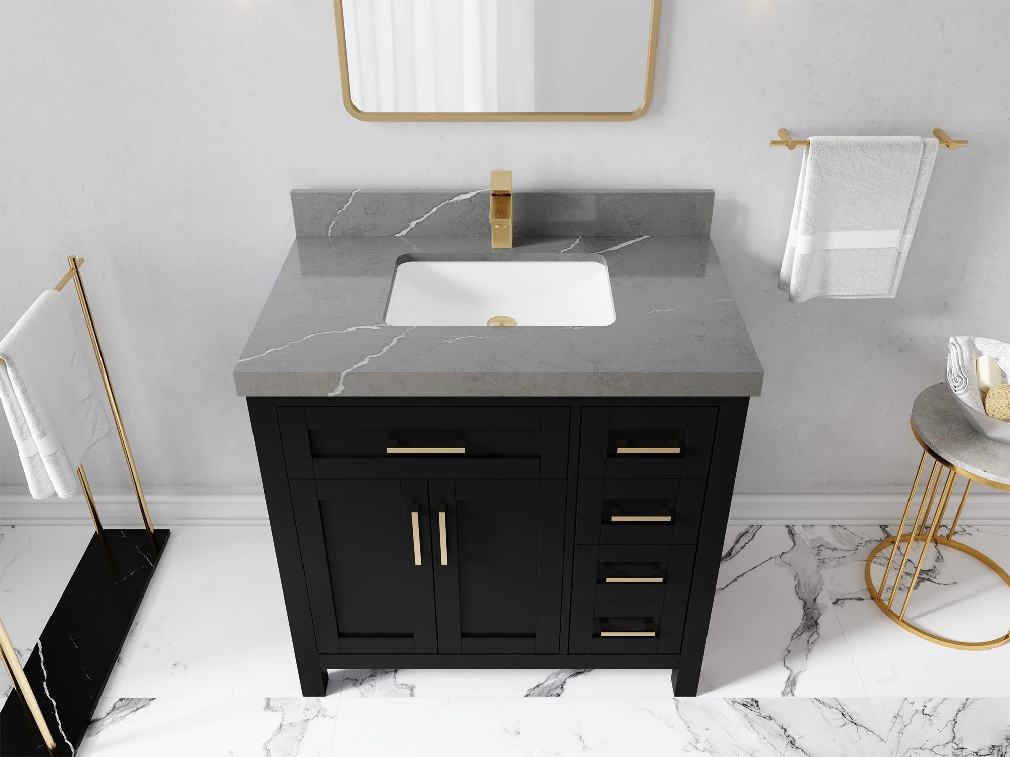 Cambridge 36 in. W x 22 in. D Single Center Sink Bathroom Vanity - Image 43