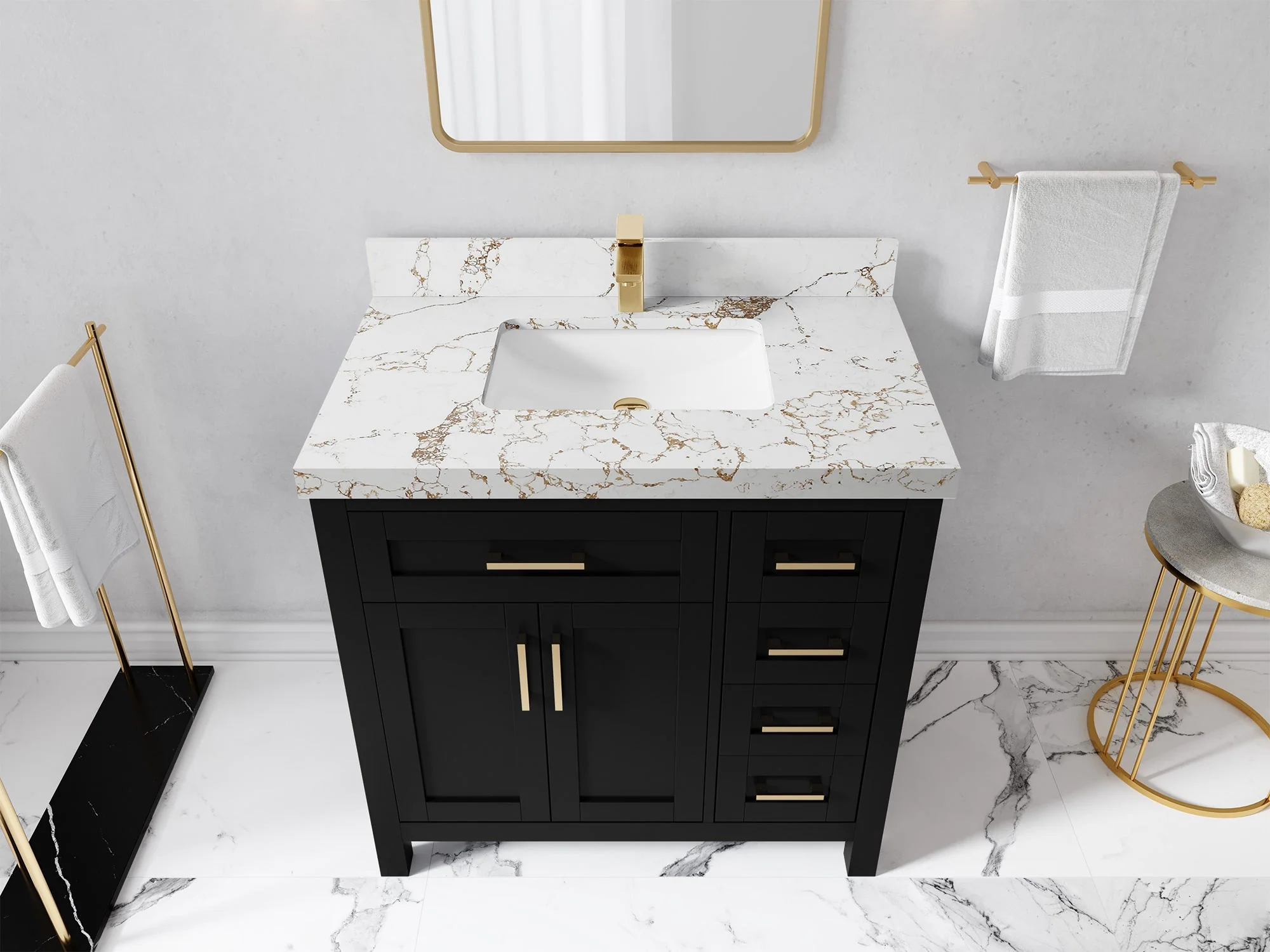 Cambridge 36 in. W x 22 in. D Single Center Sink Bathroom Vanity - Image 47