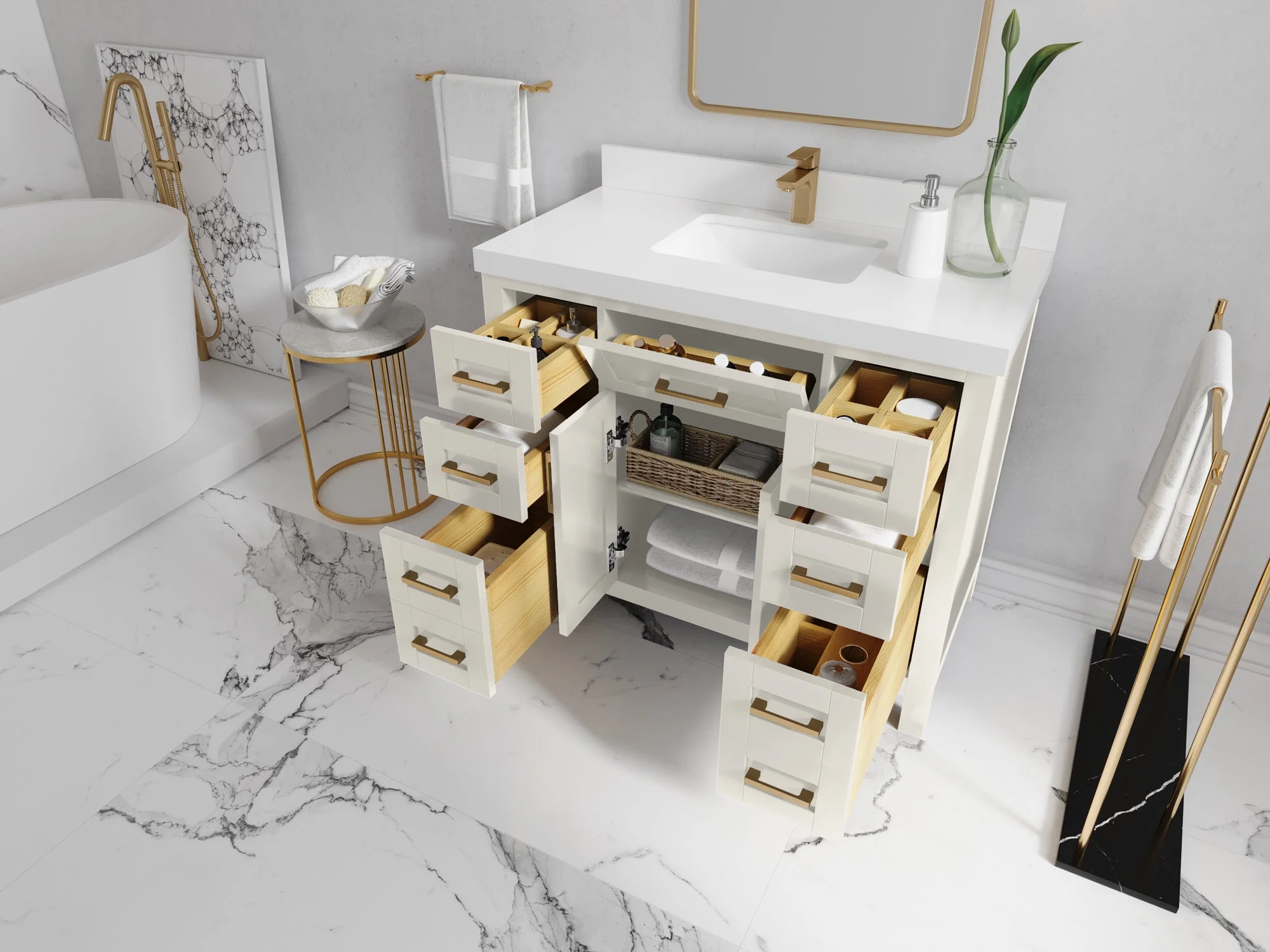 Cambridge 42 in. W x 22 in. D Single Sink Bathroom Vanity - Image 3