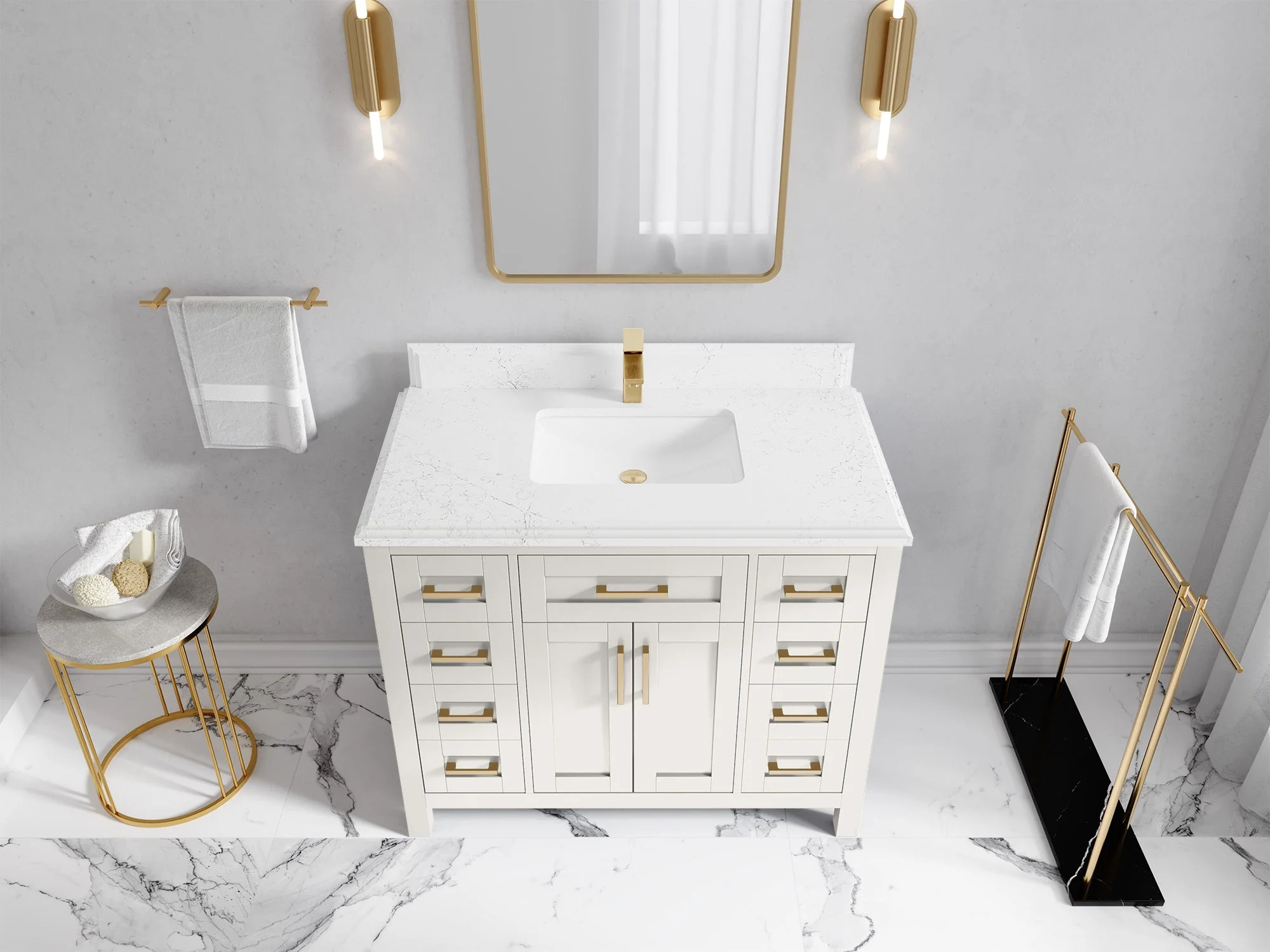 Cambridge 42 in. W x 22 in. D Single Sink Bathroom Vanity - Image 34
