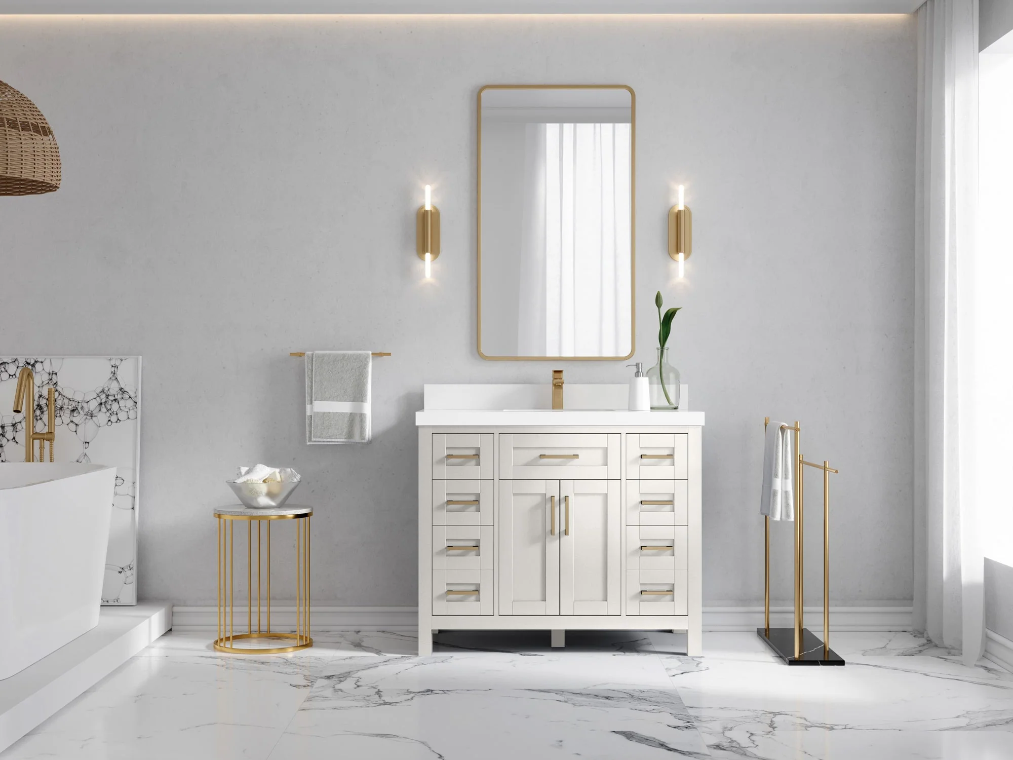 Cambridge 42 in. W x 22 in. D Single Sink Bathroom Vanity - Image 4