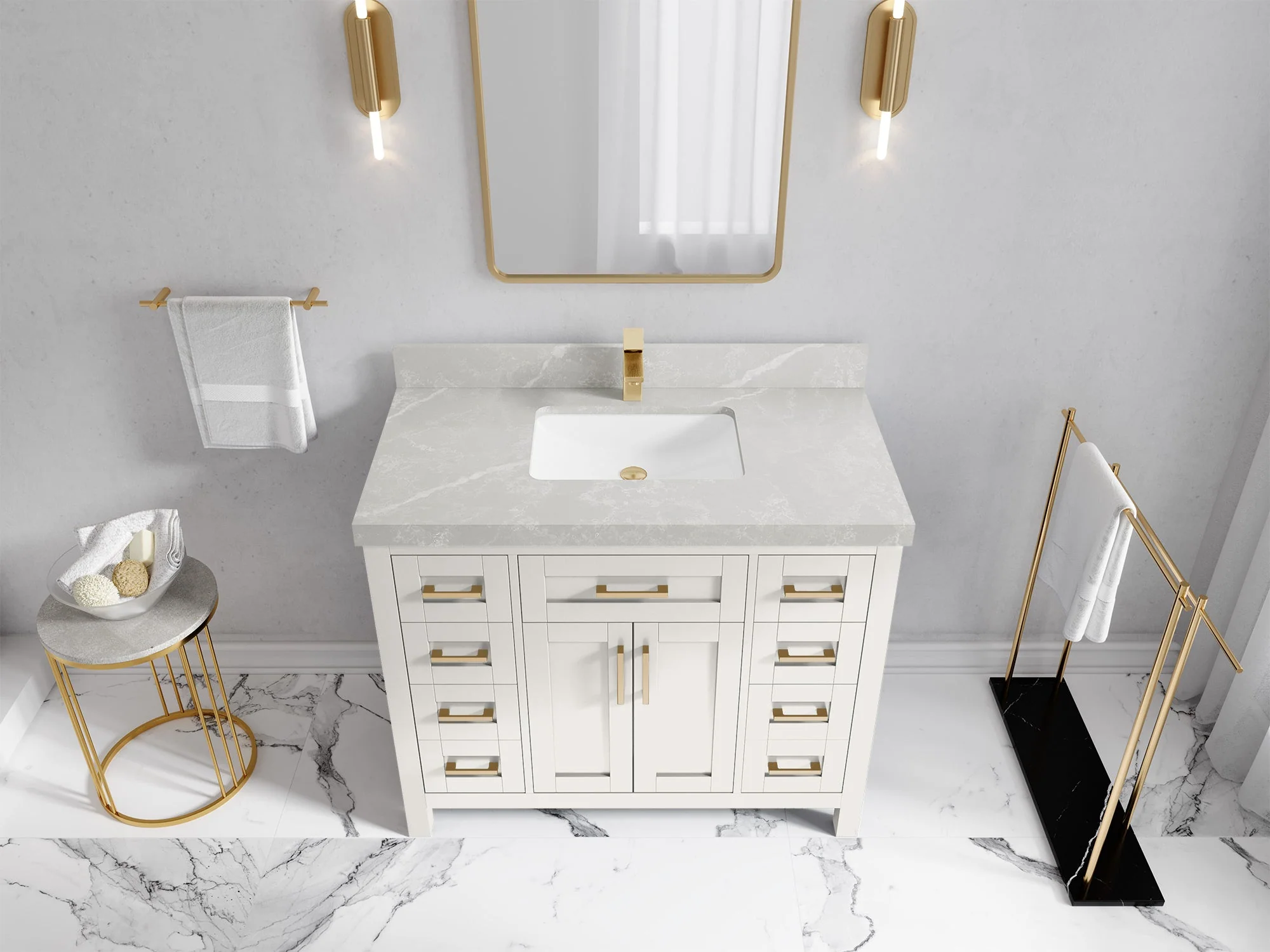 Cambridge 42 in. W x 22 in. D Single Sink Bathroom Vanity - Image 40