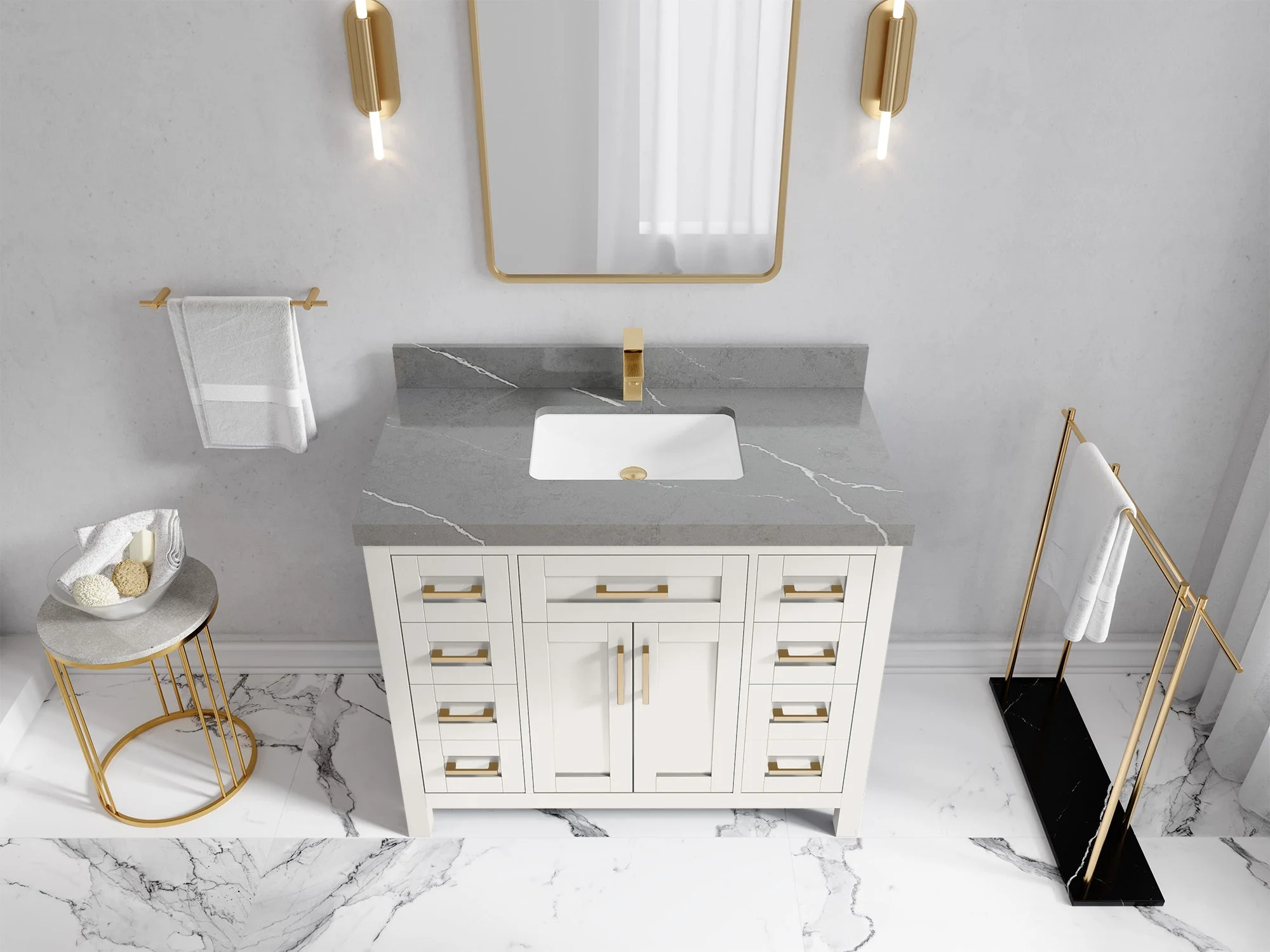 Cambridge 42 in. W x 22 in. D Single Sink Bathroom Vanity - Image 42
