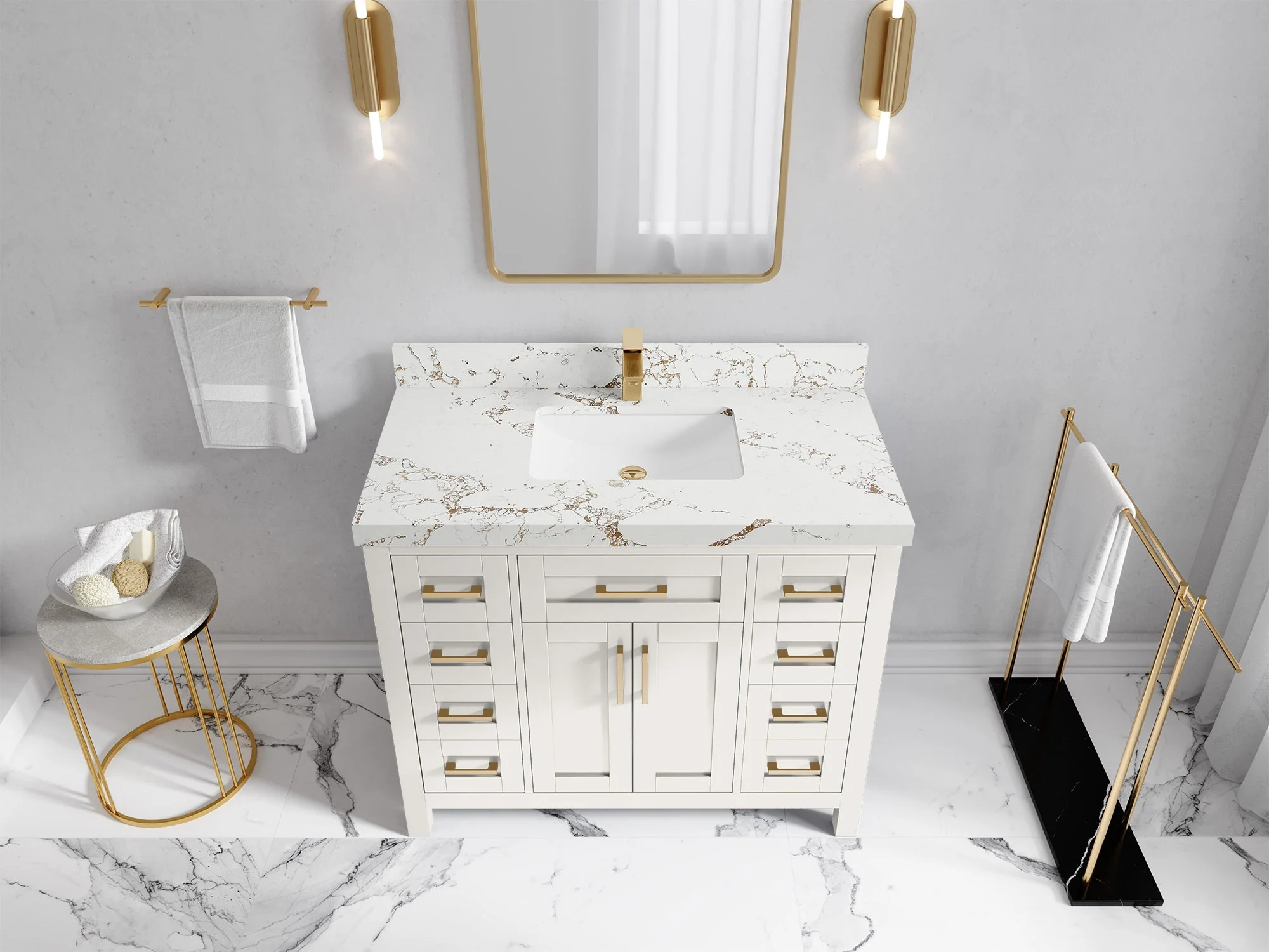 Cambridge 42 in. W x 22 in. D Single Sink Bathroom Vanity - Image 46