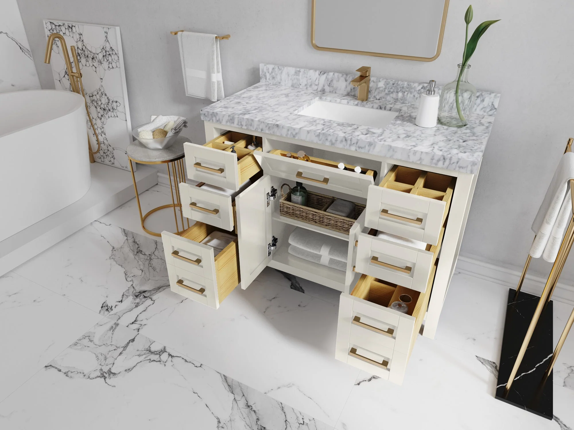 Cambridge 48 in. W x 22 in. D Single Sink Bathroom Vanity - Image 3