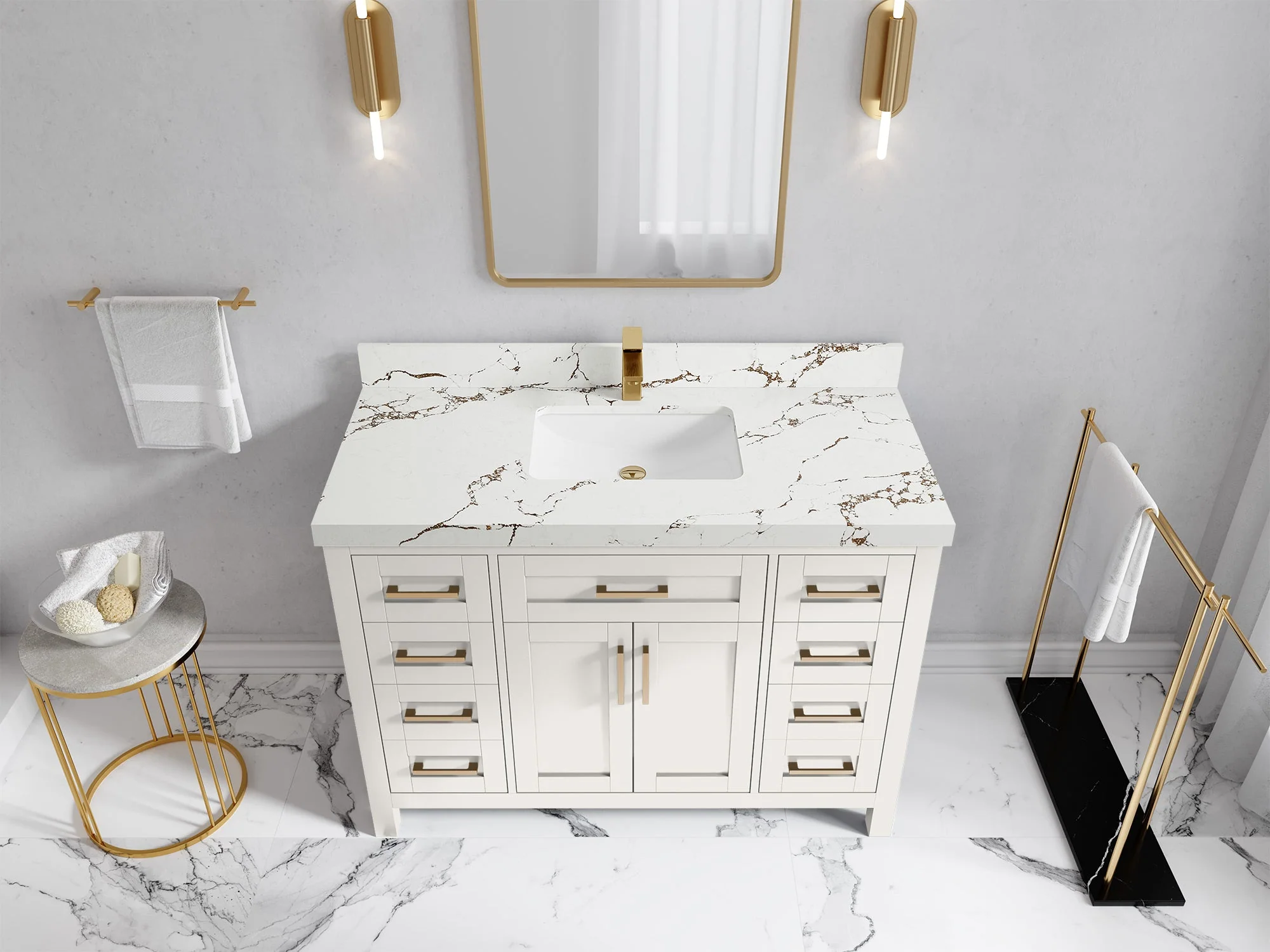 Cambridge 48 in. W x 22 in. D Single Sink Bathroom Vanity - Image 36