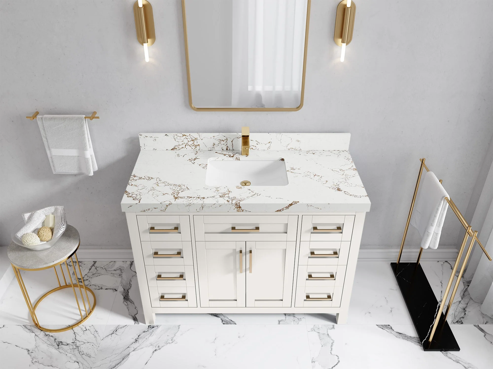 Cambridge 48 in. W x 22 in. D Single Sink Bathroom Vanity - Image 38