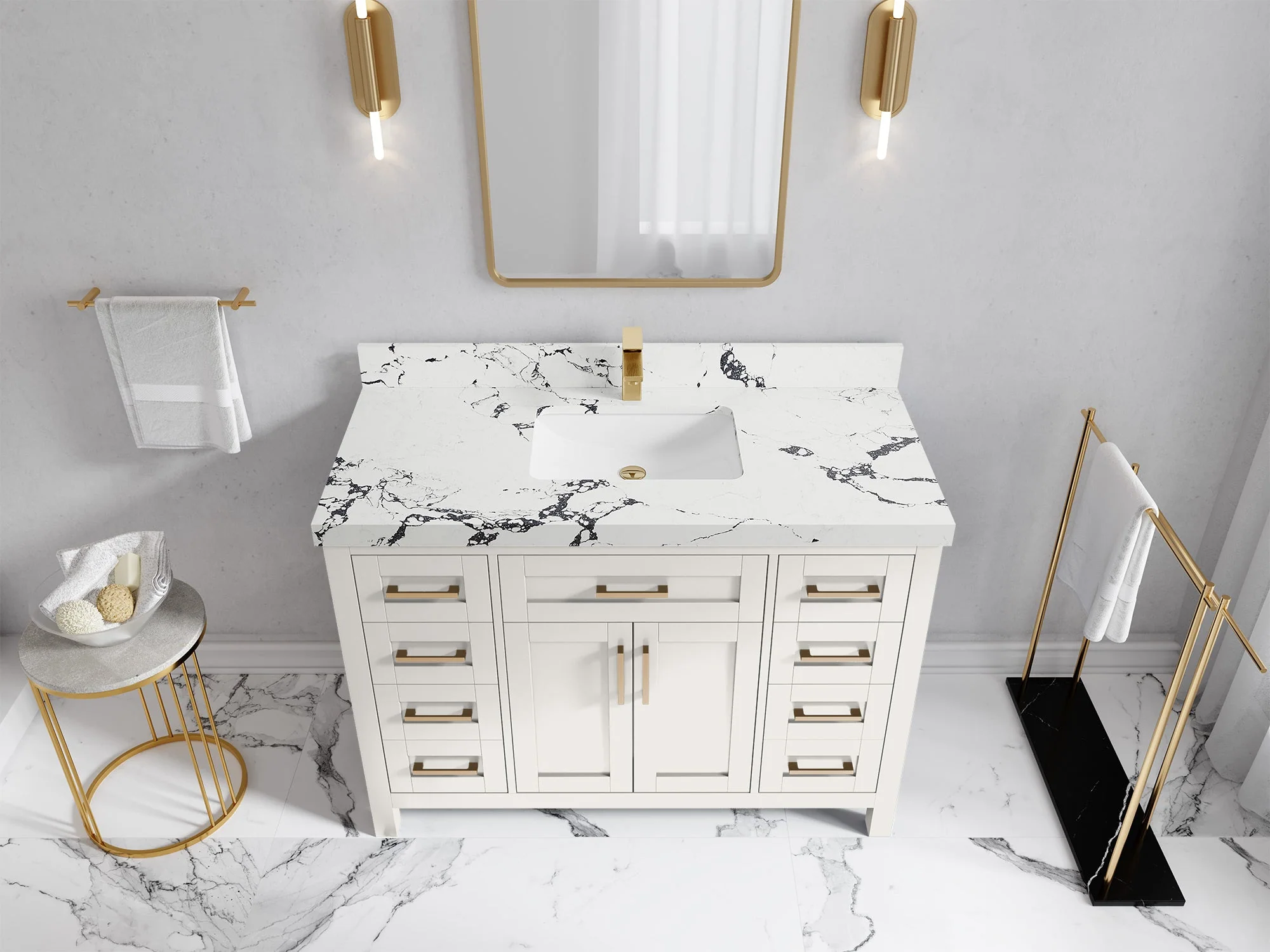 Cambridge 48 in. W x 22 in. D Single Sink Bathroom Vanity - Image 40