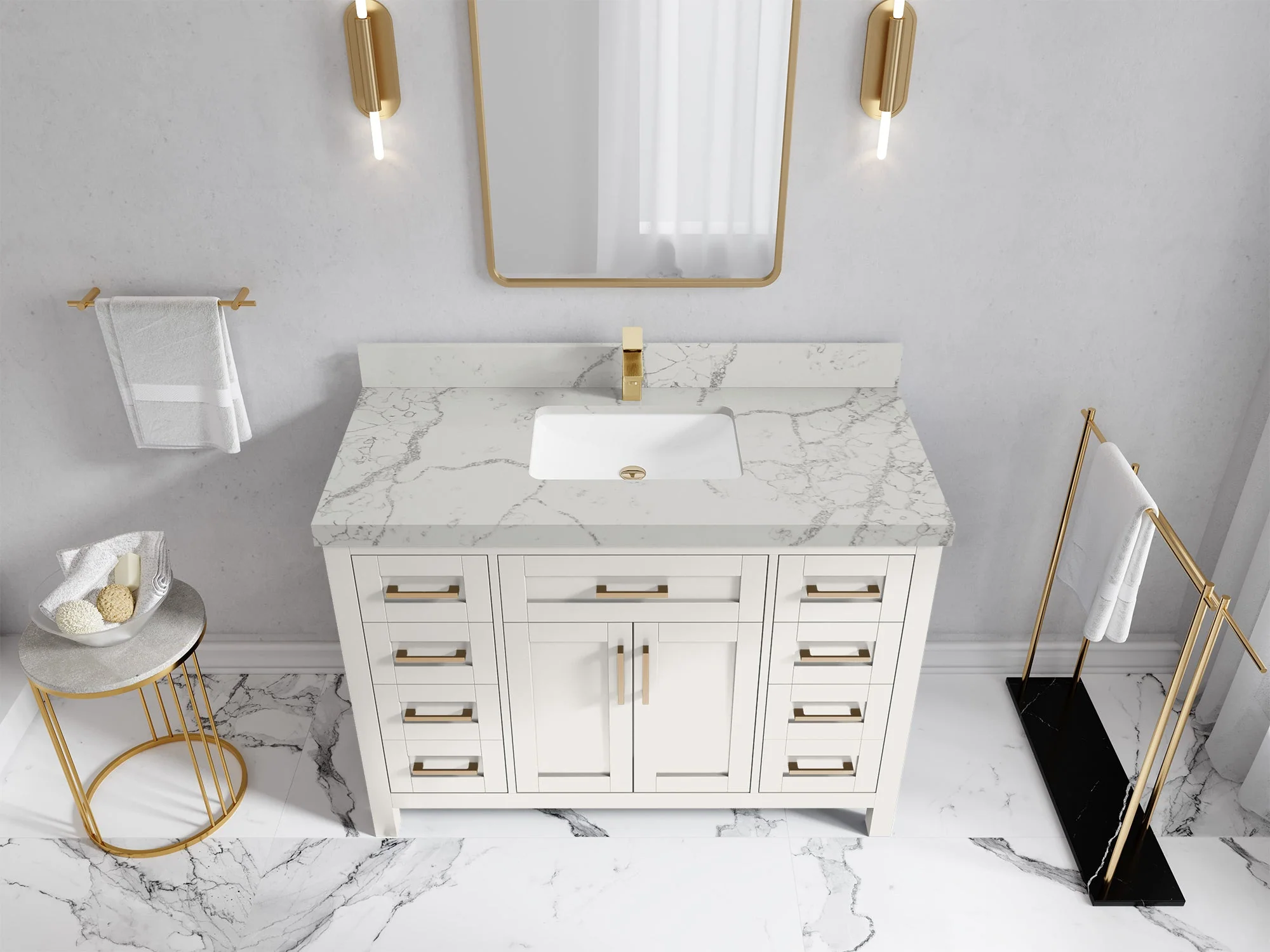 Cambridge 48 in. W x 22 in. D Single Sink Bathroom Vanity - Image 42