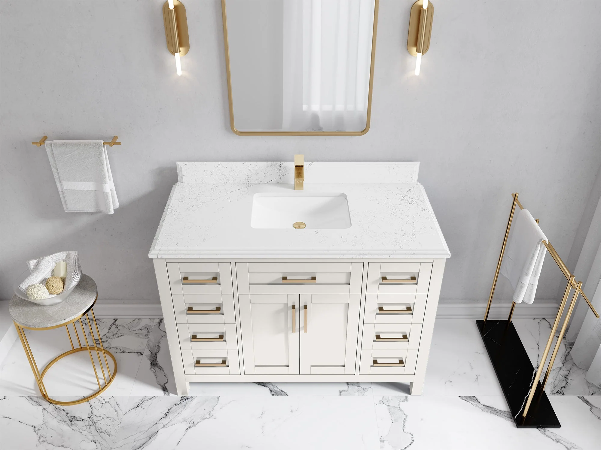 Cambridge 48 in. W x 22 in. D Single Sink Bathroom Vanity - Image 46