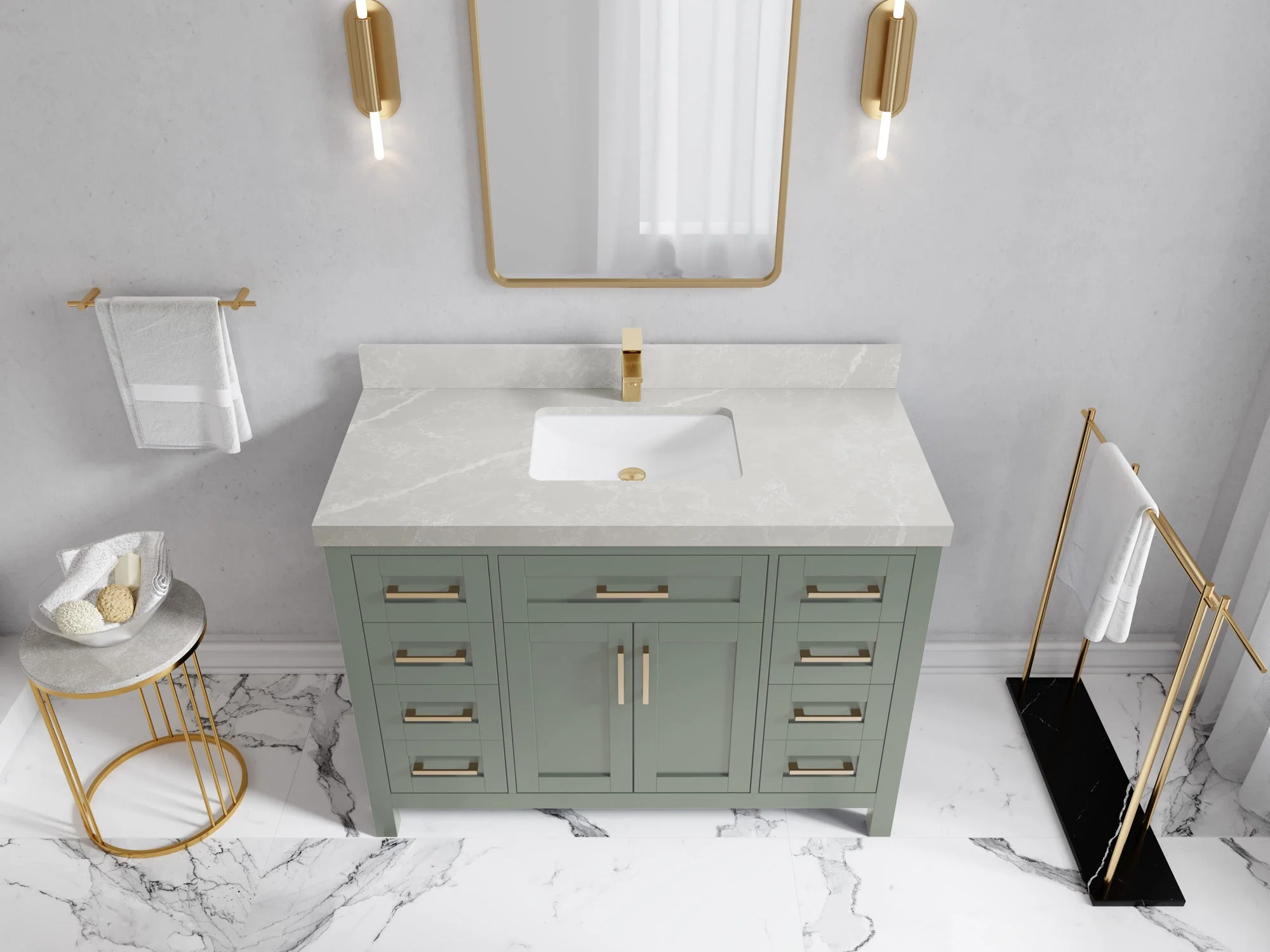Cambridge 48 in. W x 22 in. D Single Sink Bathroom Vanity - Image 36