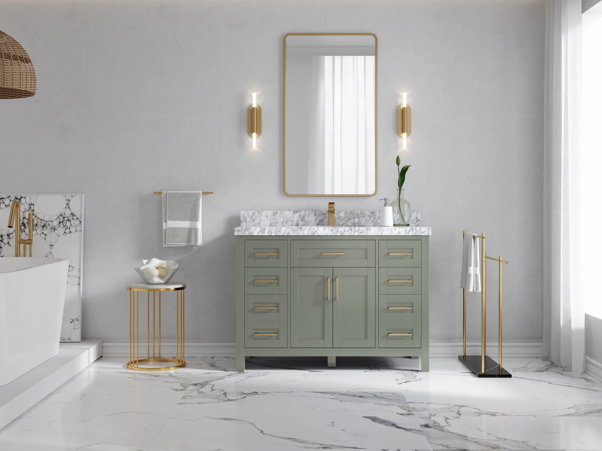Cambridge 48 in. W x 22 in. D Single Sink Bathroom Vanity - Image 4
