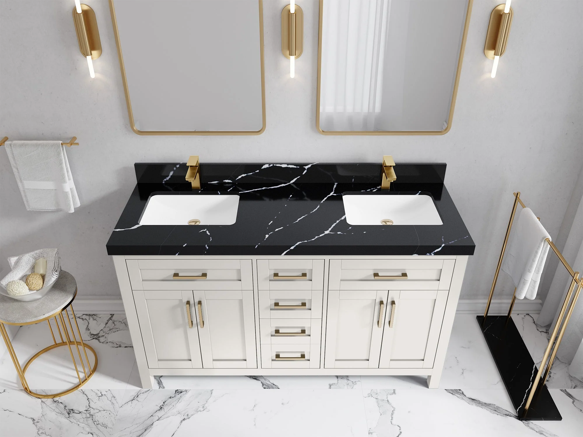 Cambridge 60 in. W x 22 in. D Double Sink Bathroom Vanity - Image 13