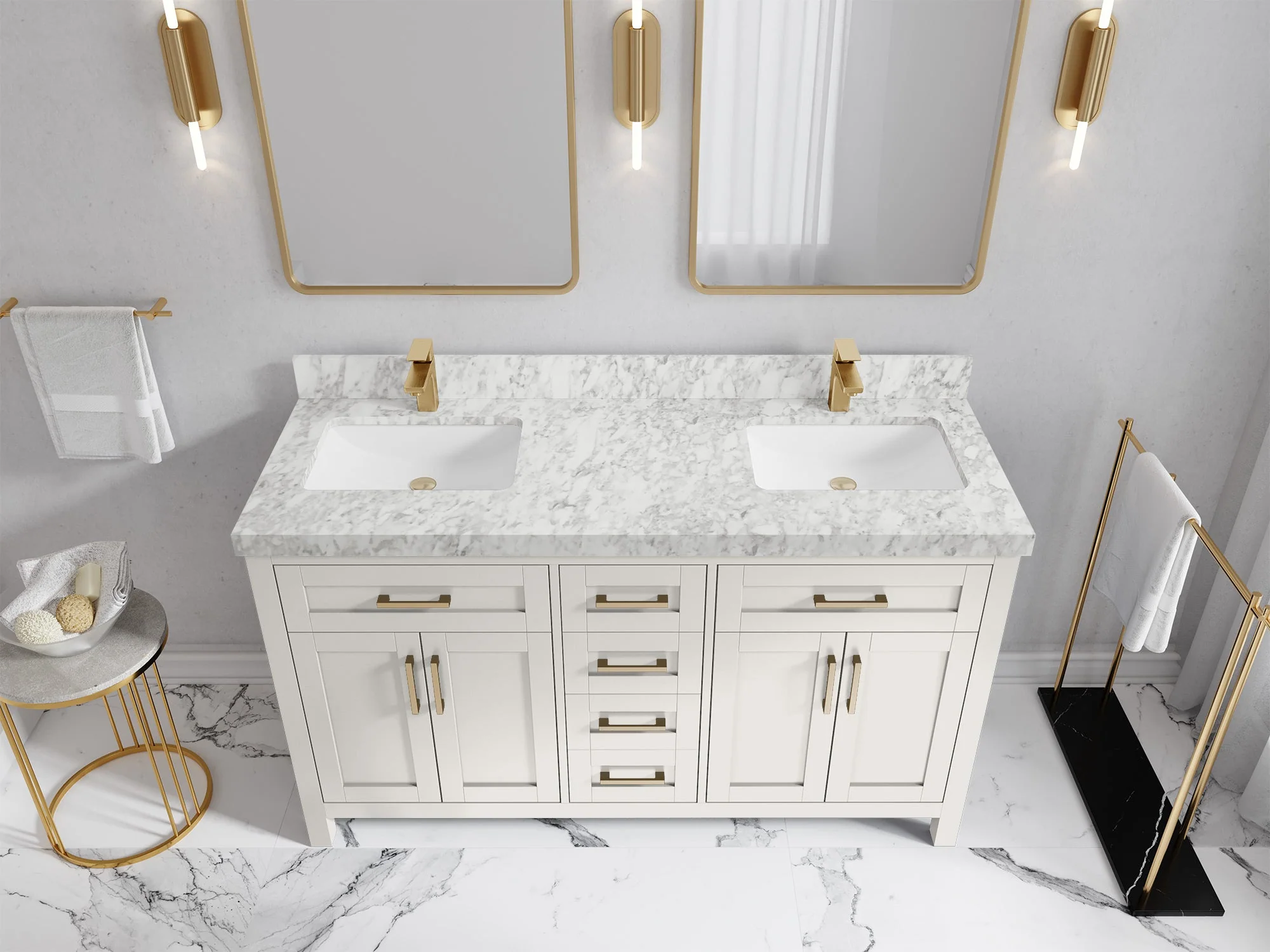 Cambridge 60 in. W x 22 in. D Double Sink Bathroom Vanity - Image 17