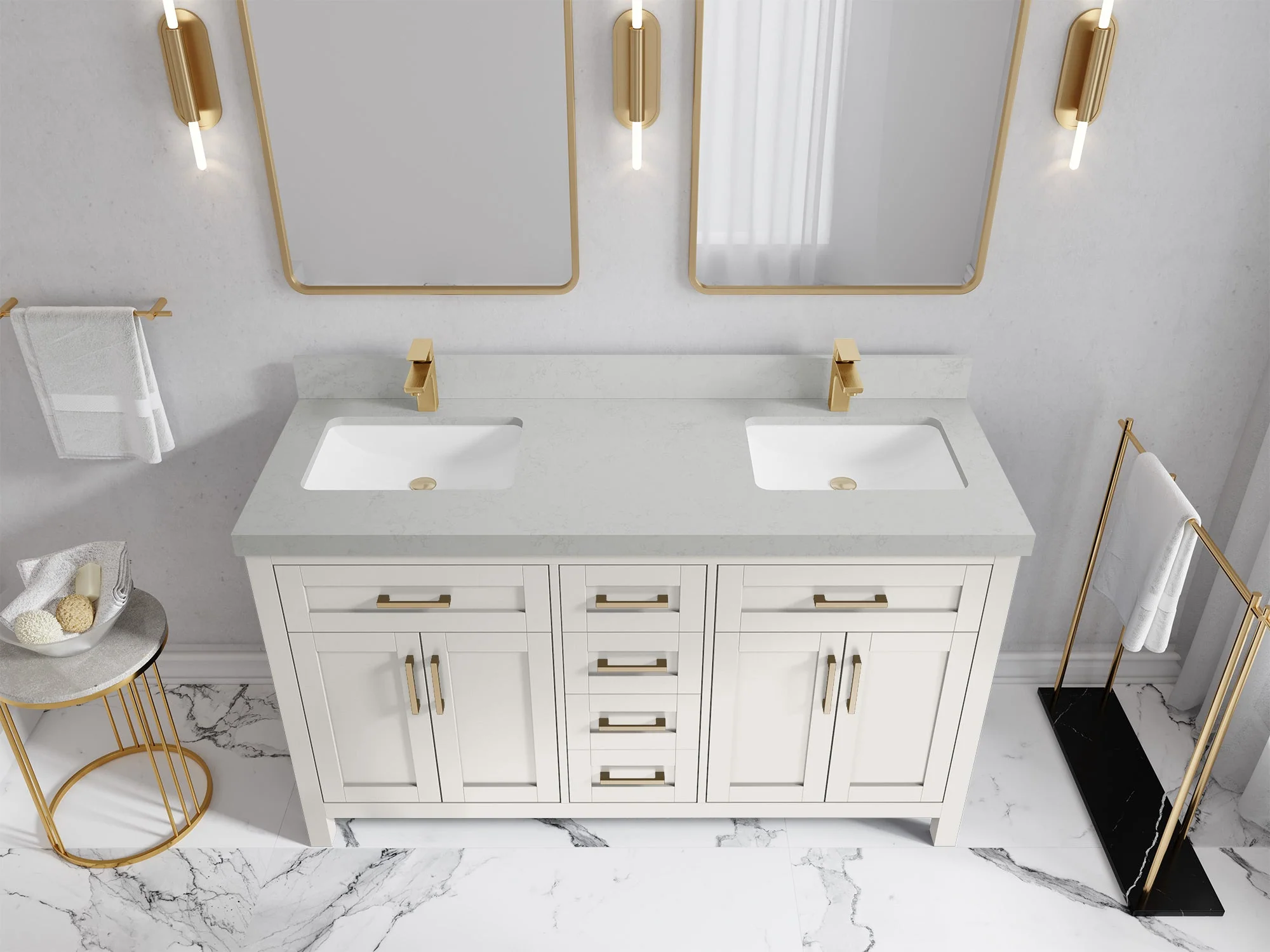 Cambridge 60 in. W x 22 in. D Double Sink Bathroom Vanity - Image 18