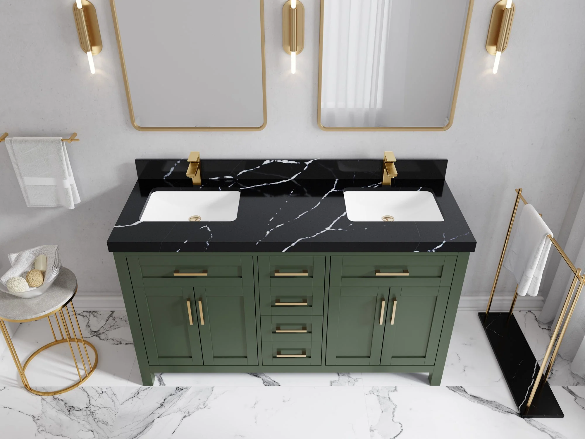 Cambridge 60 in. W x 22 in. D Double Sink Bathroom Vanity - Image 46