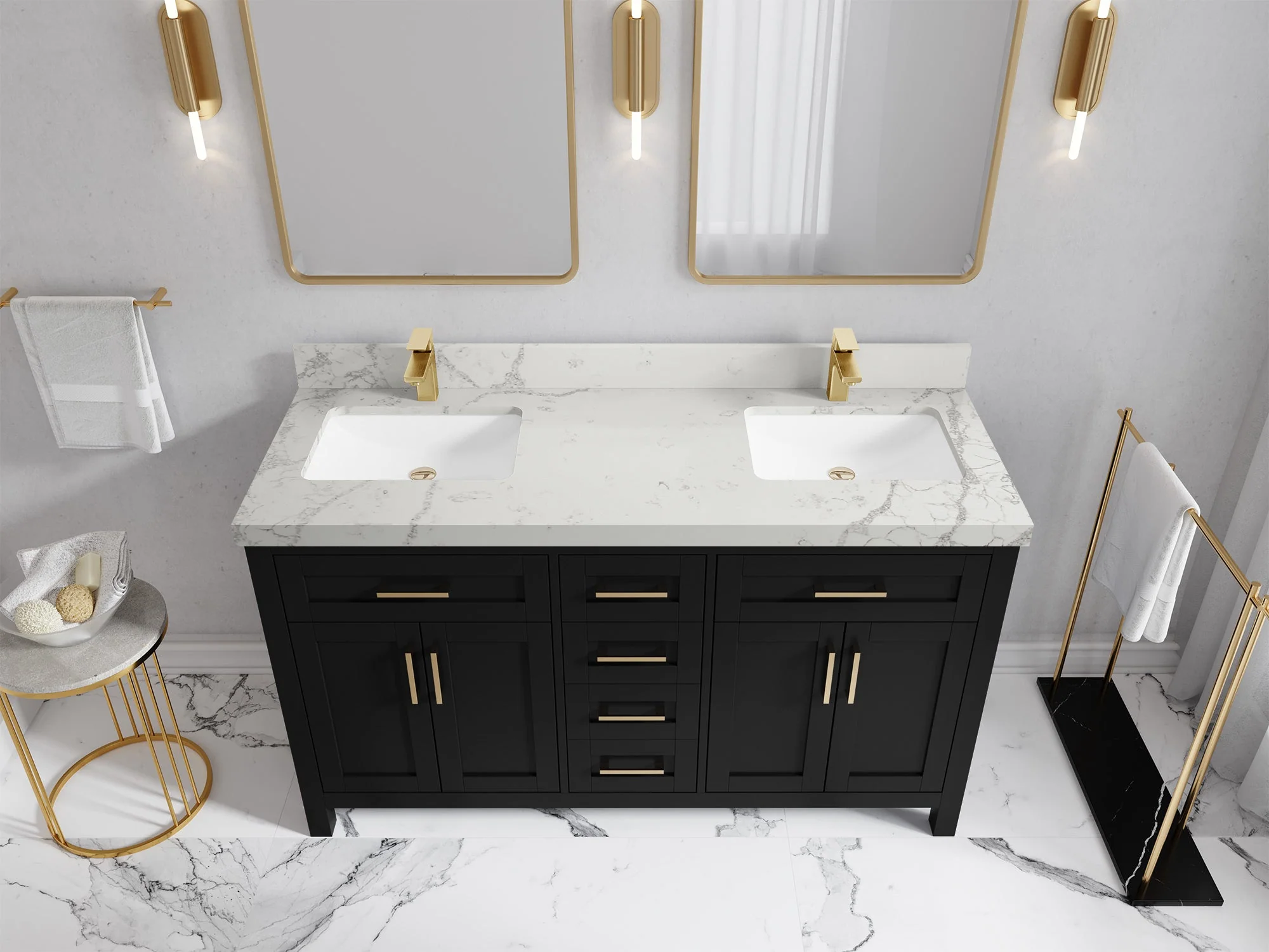 Cambridge 60 in. W x 22 in. D Double Sink Bathroom Vanity - Image 12