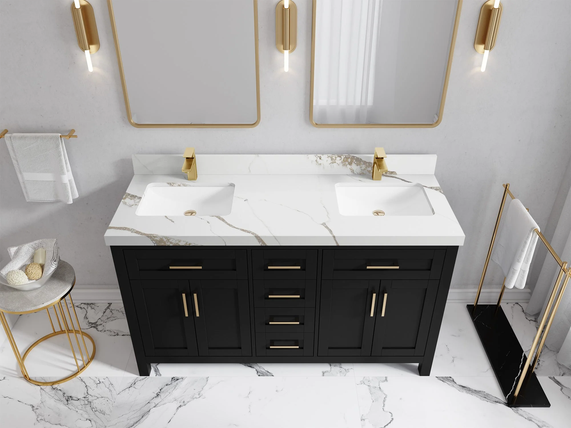 Cambridge 60 in. W x 22 in. D Double Sink Bathroom Vanity - Image 18