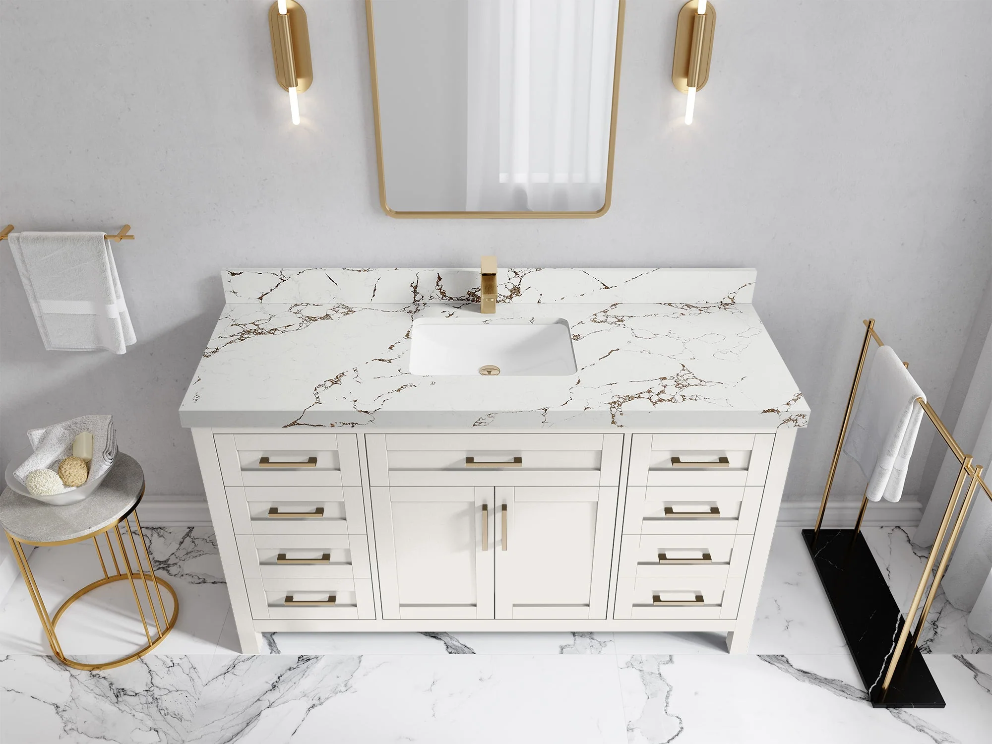 Cambridge 60 in. W x 22 in. D Single Sink Bathroom Vanity - Image 36